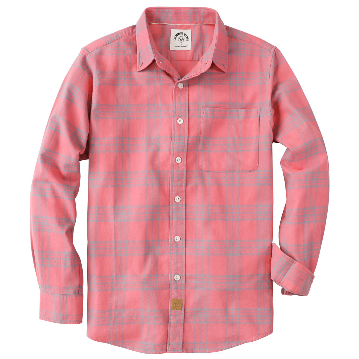 Dubinik Wear Pink for Breast Cancer Awareness 100 Cotton Mens Flannel Shirts Long Sleeve Plaid Soft Casual Button Down Shirt Men 66024