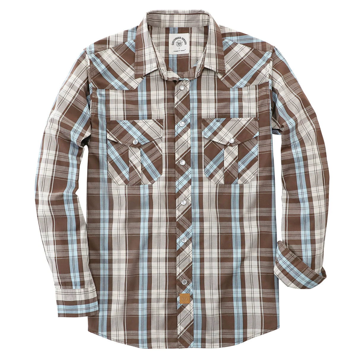 Dubinik® Pearl Snap Shirts for Men Long Sleeve Western