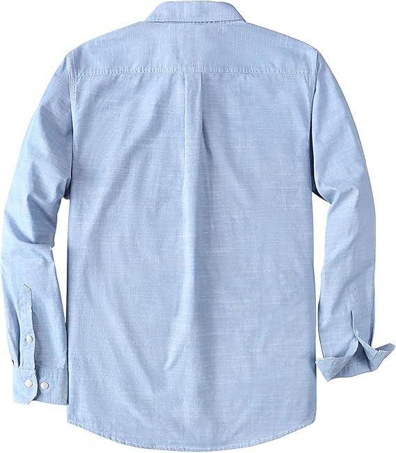 Dubinik® Chambray Long Sleeve Denim Workshirt with Pockets#58003