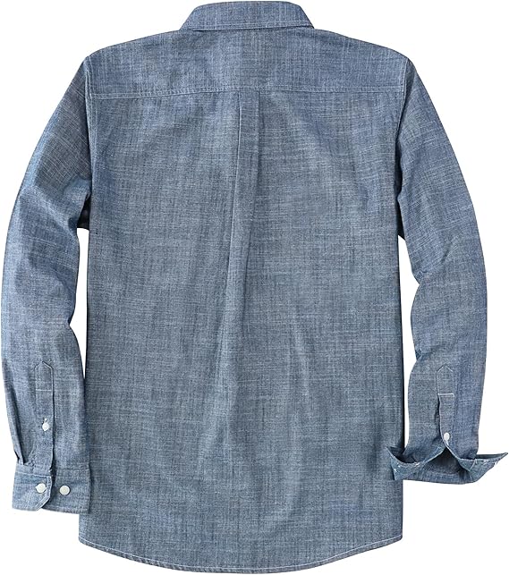 Dubinik® Chambray Long Sleeve Denim Workshirt with Pockets#58004