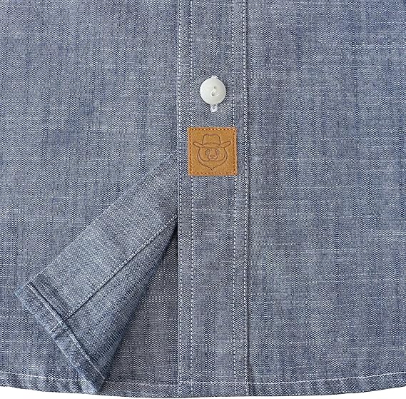 Dubinik® Chambray Long Sleeve Denim Workshirt with Pockets#58004