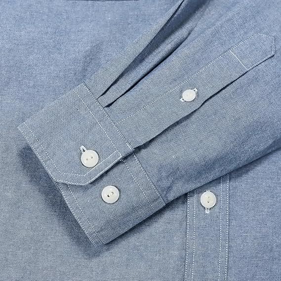 Dubinik® Chambray Long Sleeve Denim Workshirt with Pockets#58009