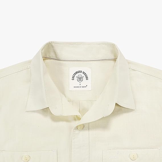 Dubinik® Mens Short Sleeve Button Down Casual Cotton Regular Fit Lightweight Pocket Chambray Mens Button Down Short Sleeve#0057007