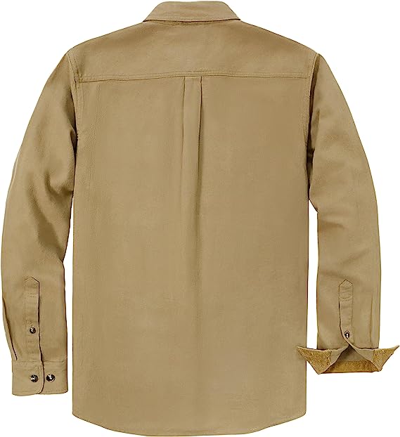 Dubinik® Mens Flannel Shirts Long Sleeve Flannel Shirt for Men Casual Button Down Brushed 100% Cotton Shirt#1508