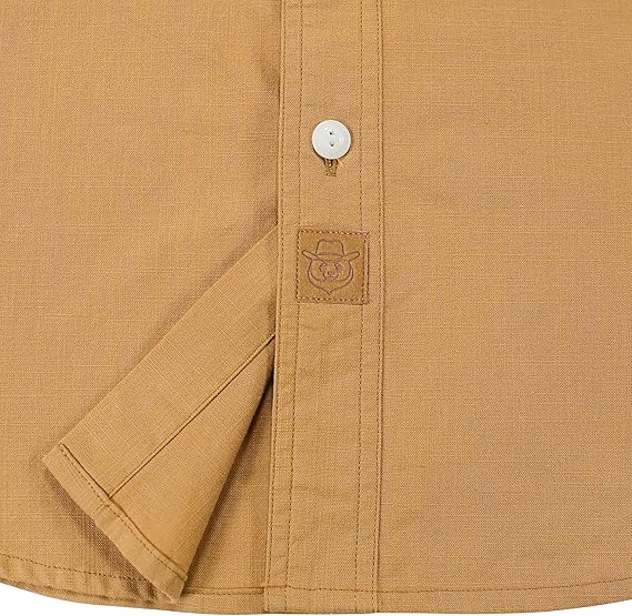 Dubinik® Mens Short Sleeve Button Down Casual Cotton Regular Fit Lightweight Pocket Chambray Mens Button Down Short Sleeve#0057001