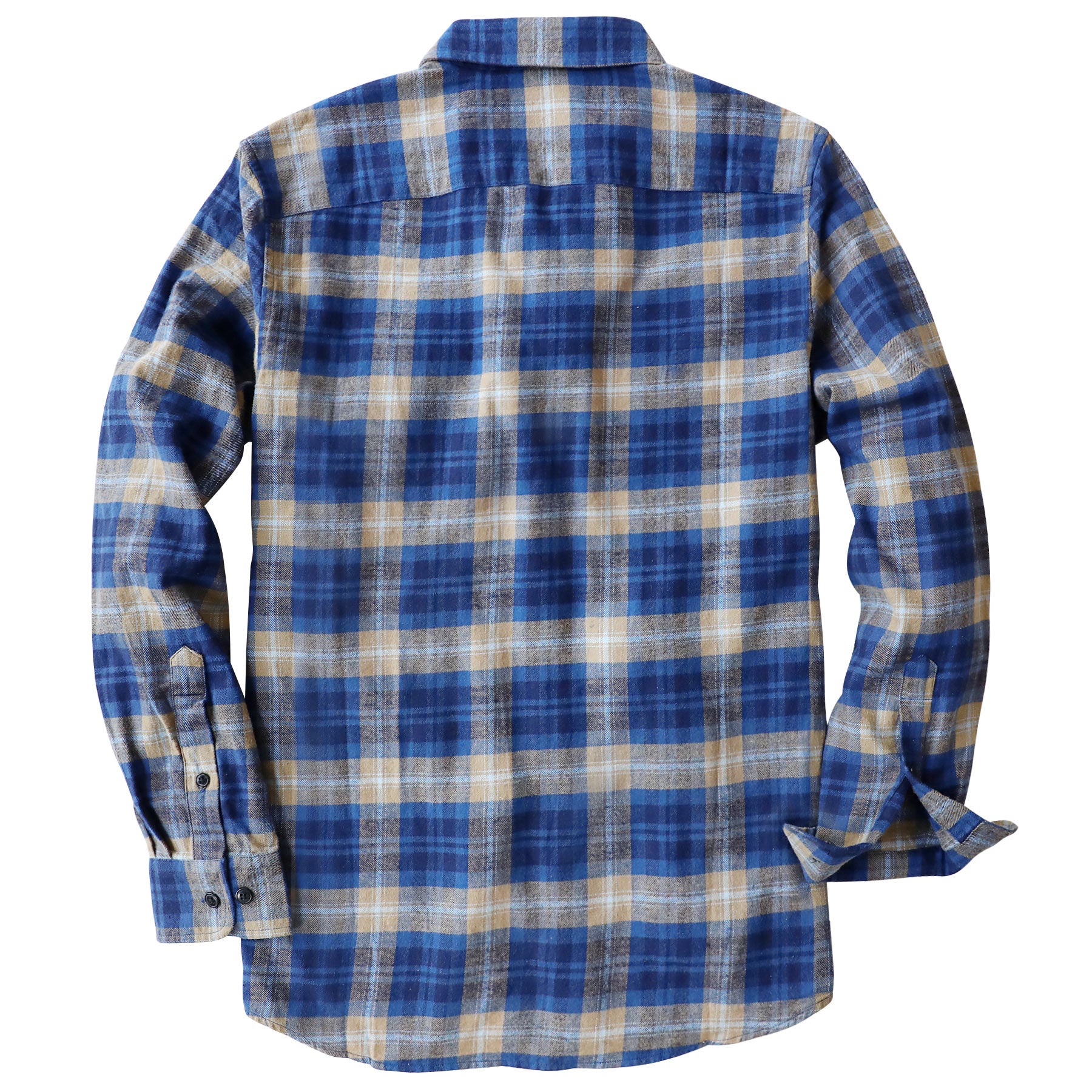 Dubinik® Flannel Shirt for Men 100% Cotton Mens Flannel Shirts Long Sleeve Plaid Soft Casual Button Down Shirt Men#66012