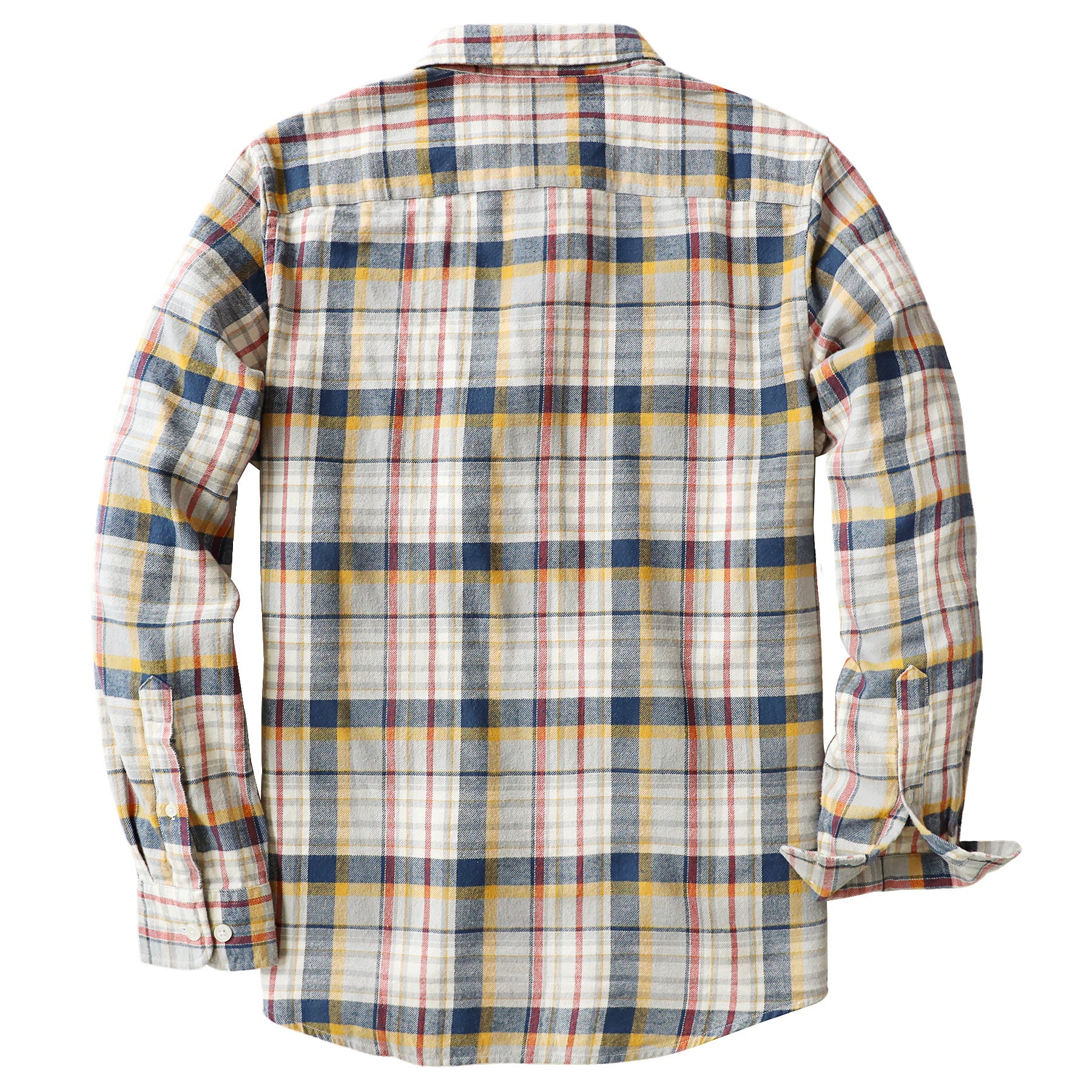 Dubinik® Flannel Shirt for Men 100% Cotton Mens Flannel Shirts Long Sleeve Plaid Soft Casual Button Down Shirt Men#66008