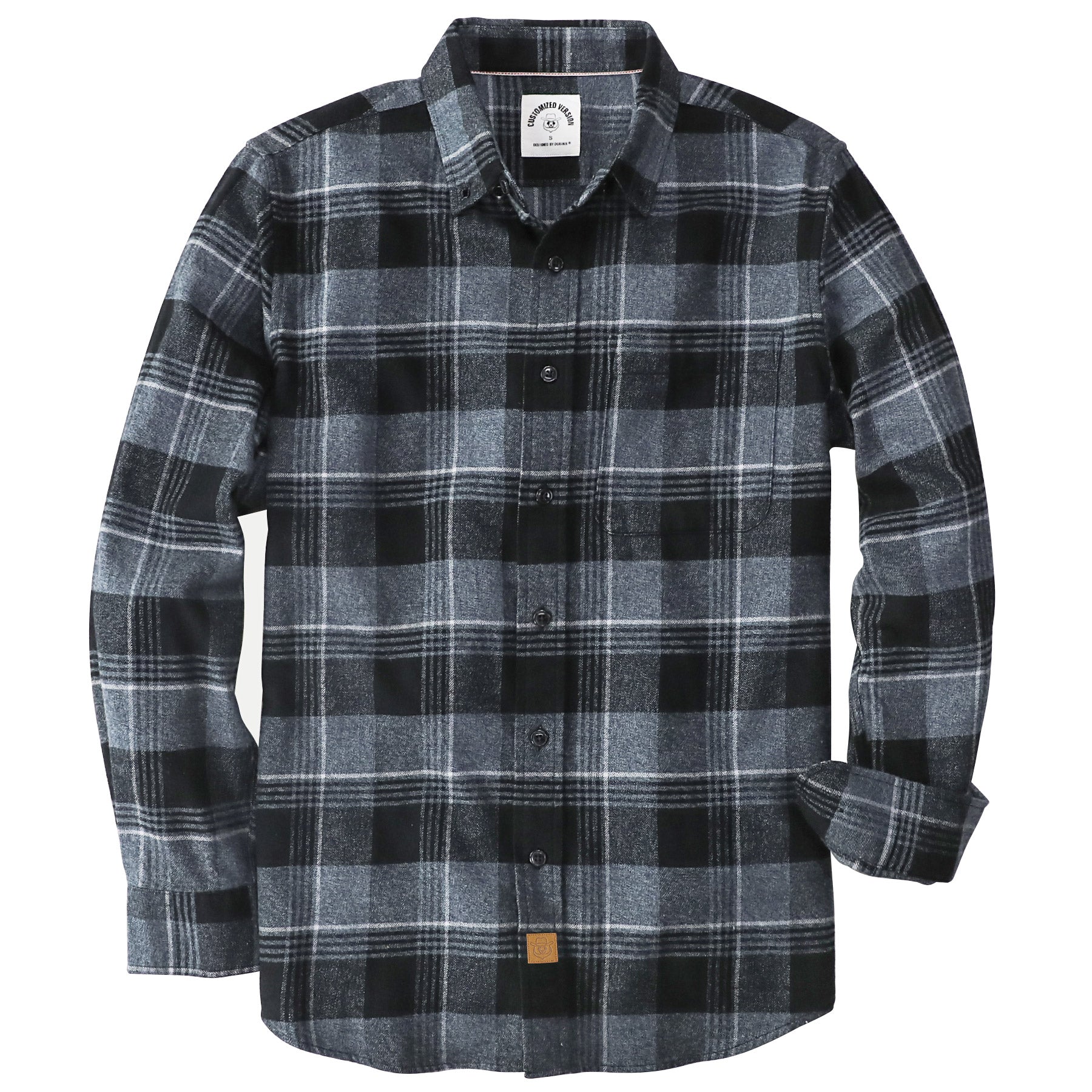 Dubinik® Flannel Shirt for Men 100% Cotton Mens Flannel Shirts Long Sleeve Plaid Soft Casual Button Down Shirt Men#66006