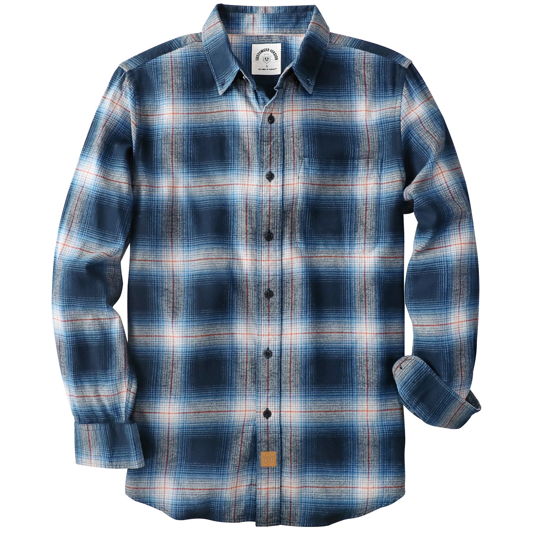 Dubinik® Flannel Shirt for Men 100% Cotton Mens Flannel Shirts Long Sleeve Plaid Soft Casual Button Down Shirt Men#66027