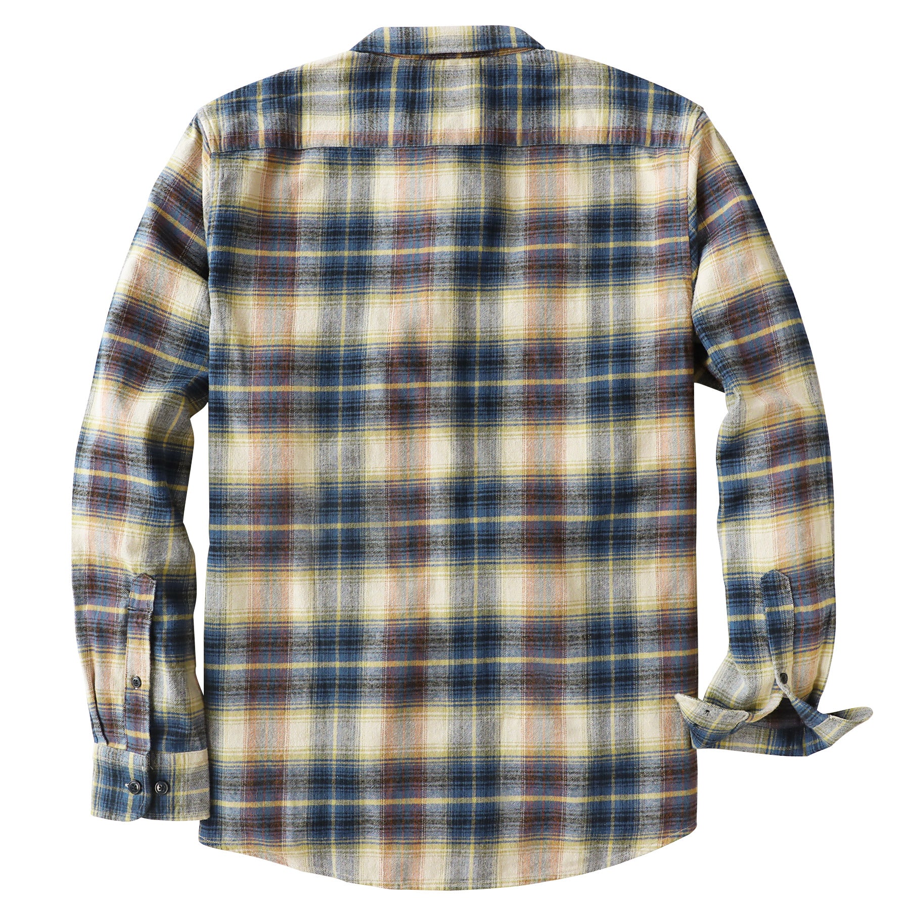 Dubinik® Flannel Shirt for Men 100% Cotton Mens Flannel Shirts Long Sleeve Plaid Soft Casual Button Down Shirt Men#66043