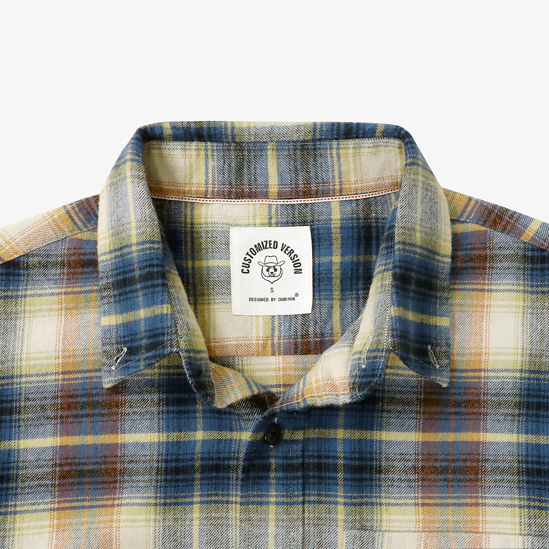 Dubinik® Flannel Shirt for Men 100% Cotton Mens Flannel Shirts Long Sleeve Plaid Soft Casual Button Down Shirt Men#66043