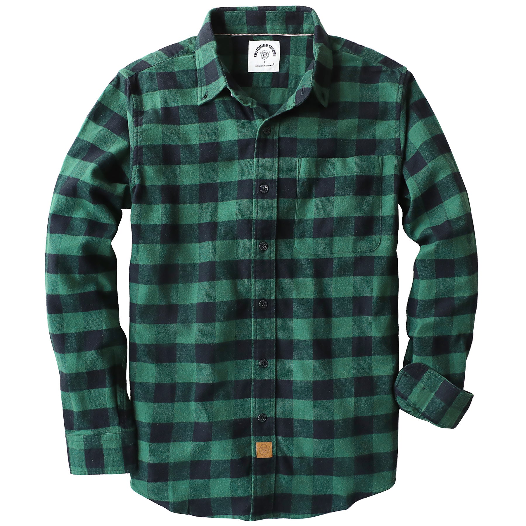 Dubinik® Flannel Shirt for Men 100% Cotton Mens Flannel Shirts Long Sleeve Plaid Soft Casual Button Down Shirt Men#66022