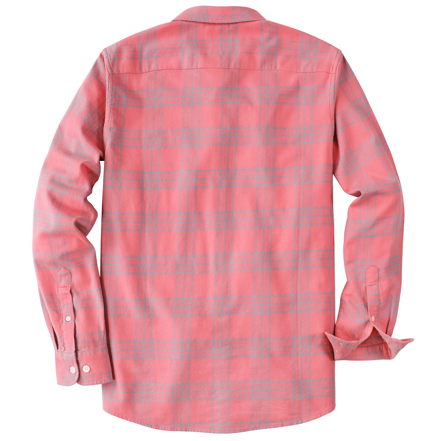 Dubinik® Wear Pink for Breast Cancer Awareness! 100% Cotton Mens Flannel Shirts Long Sleeve Plaid Soft Casual Button Down Shirt Men#66024