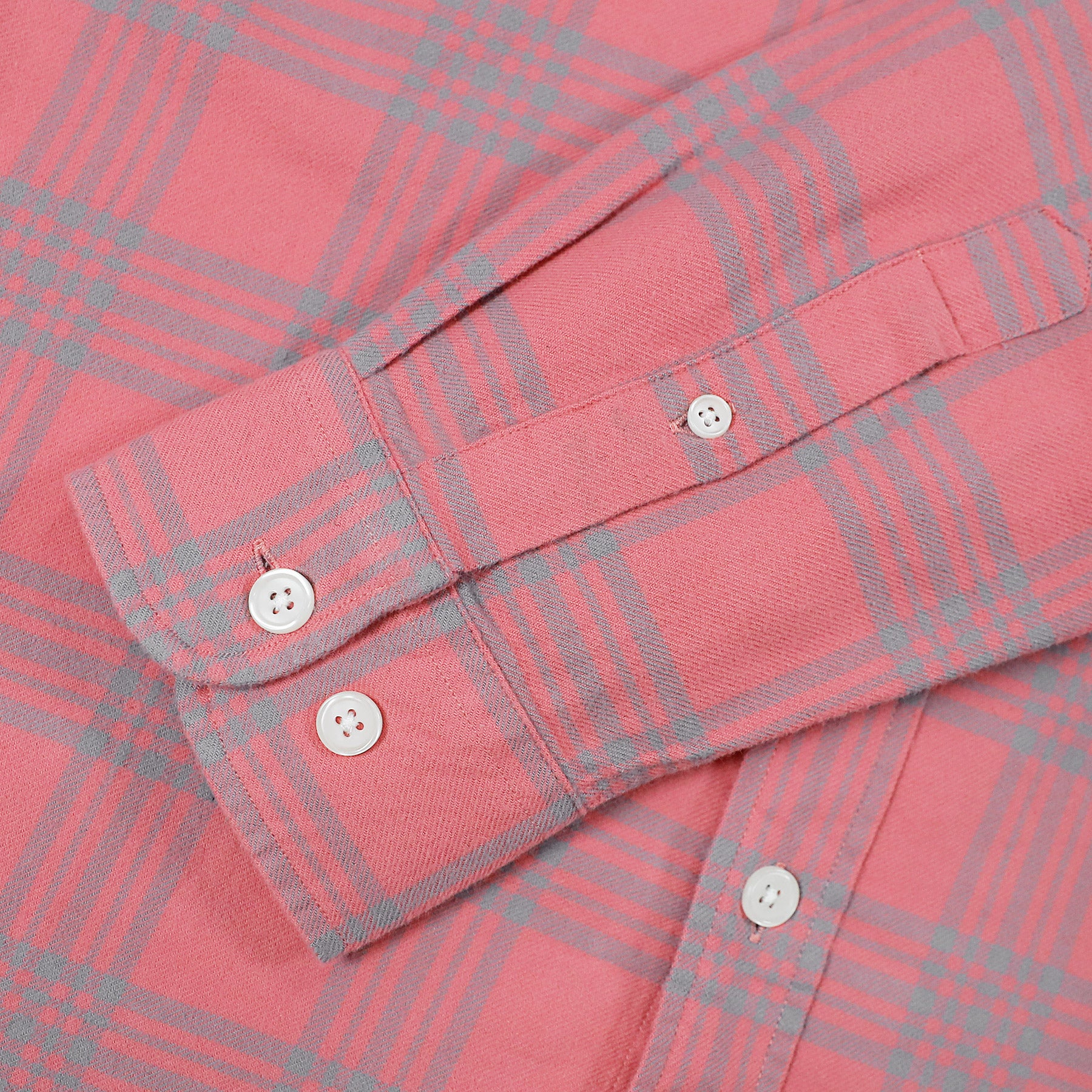 Dubinik® Wear Pink for Breast Cancer Awareness! 100% Cotton Mens Flannel Shirts Long Sleeve Plaid Soft Casual Button Down Shirt Men#66024