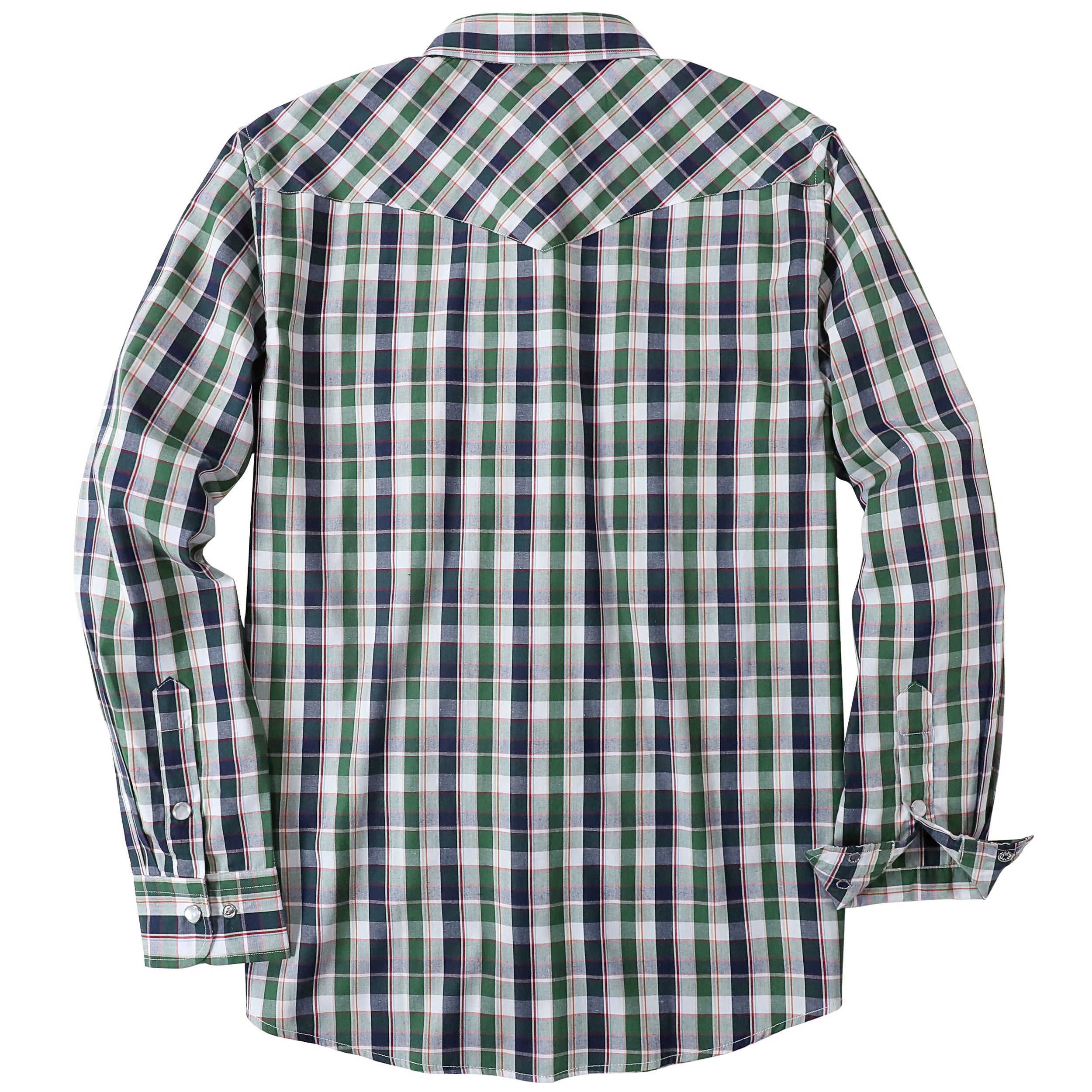 Dubinik® Pearl Snap Shirts for Men Long Sleeve Western Shirts for Men Vintage Casual Plaid Shirt Cowboy Shirts for Men#42002