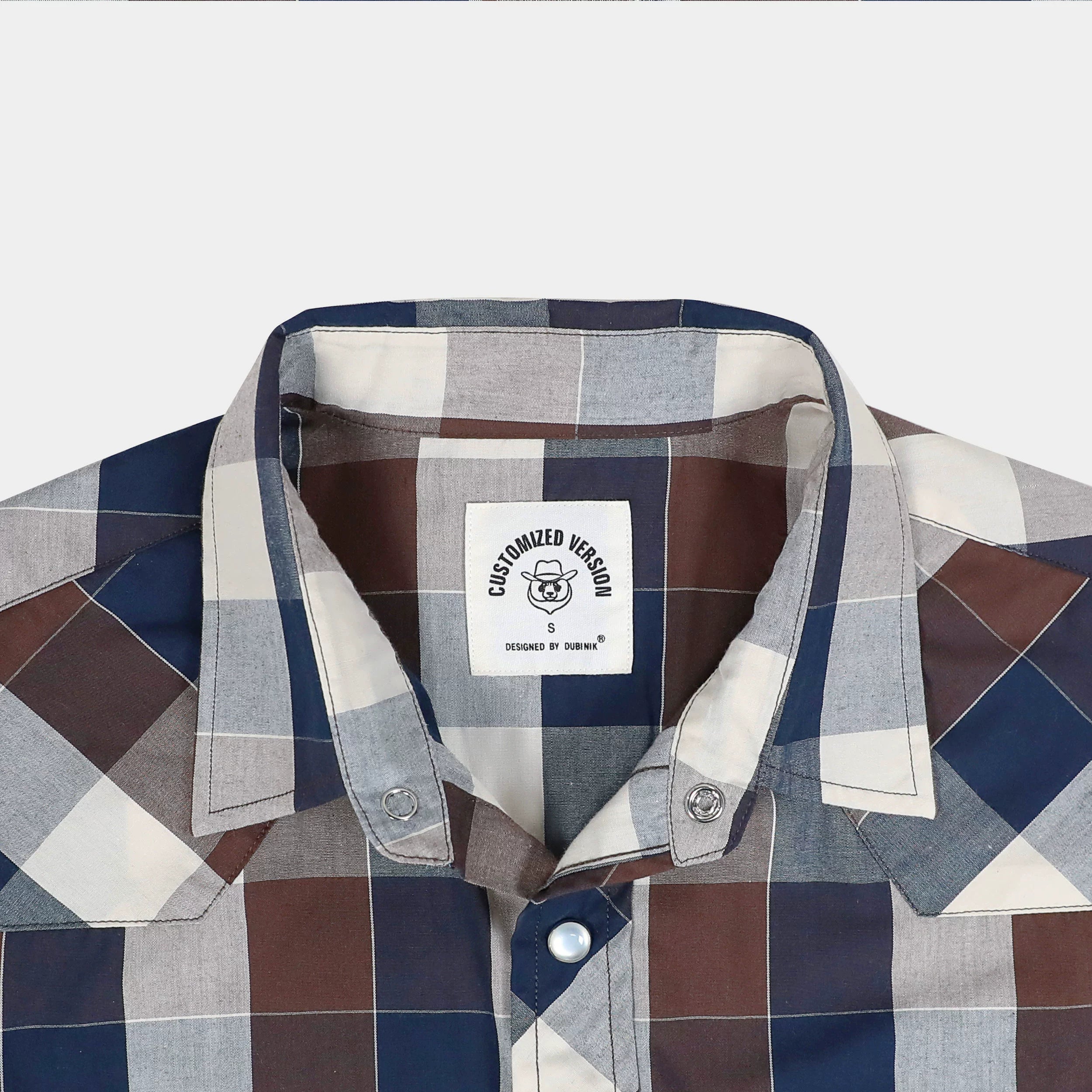Dubinik® Pearl Snap Shirts for Men Long Sleeve Western Shirts for Men Vintage Casual Plaid Shirt Cowboy Shirts for Men#42010