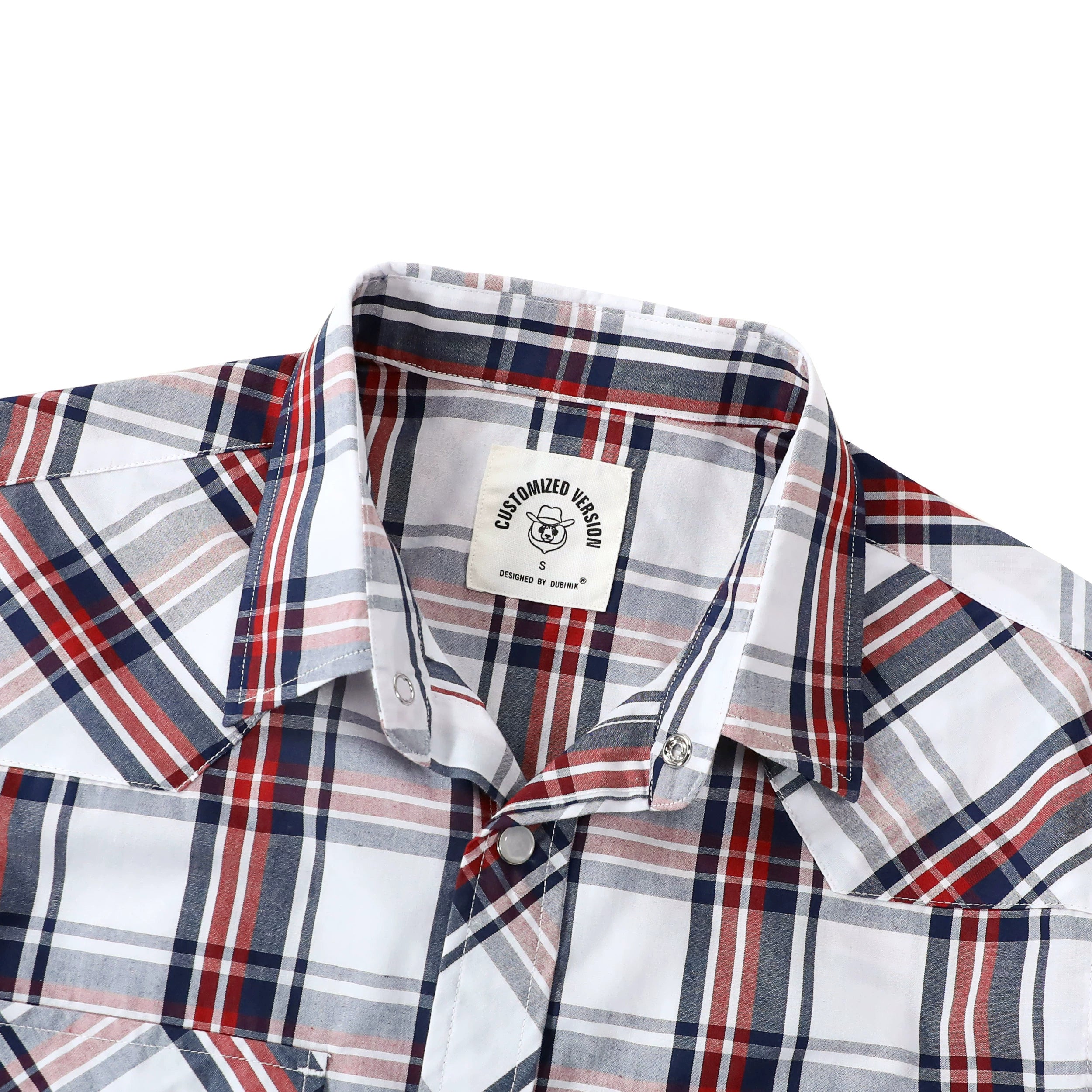 Dubinik® Pearl Snap Shirts for Men Long Sleeve Western Shirts for Men Vintage Casual Plaid Shirt Cowboy Shirts for Men#42025
