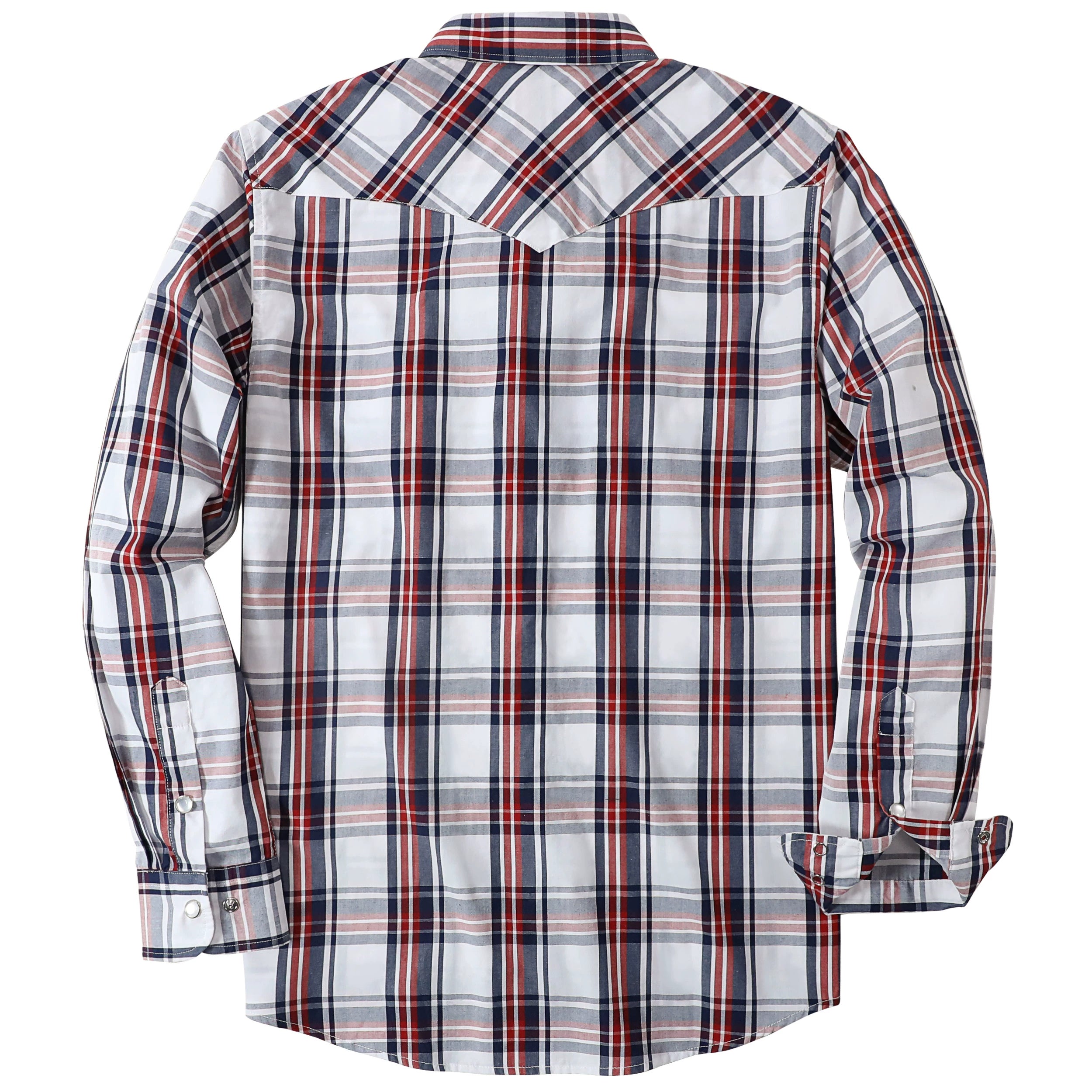 Dubinik® Pearl Snap Shirts for Men Long Sleeve Western Shirts for Men Vintage Casual Plaid Shirt Cowboy Shirts for Men#42025