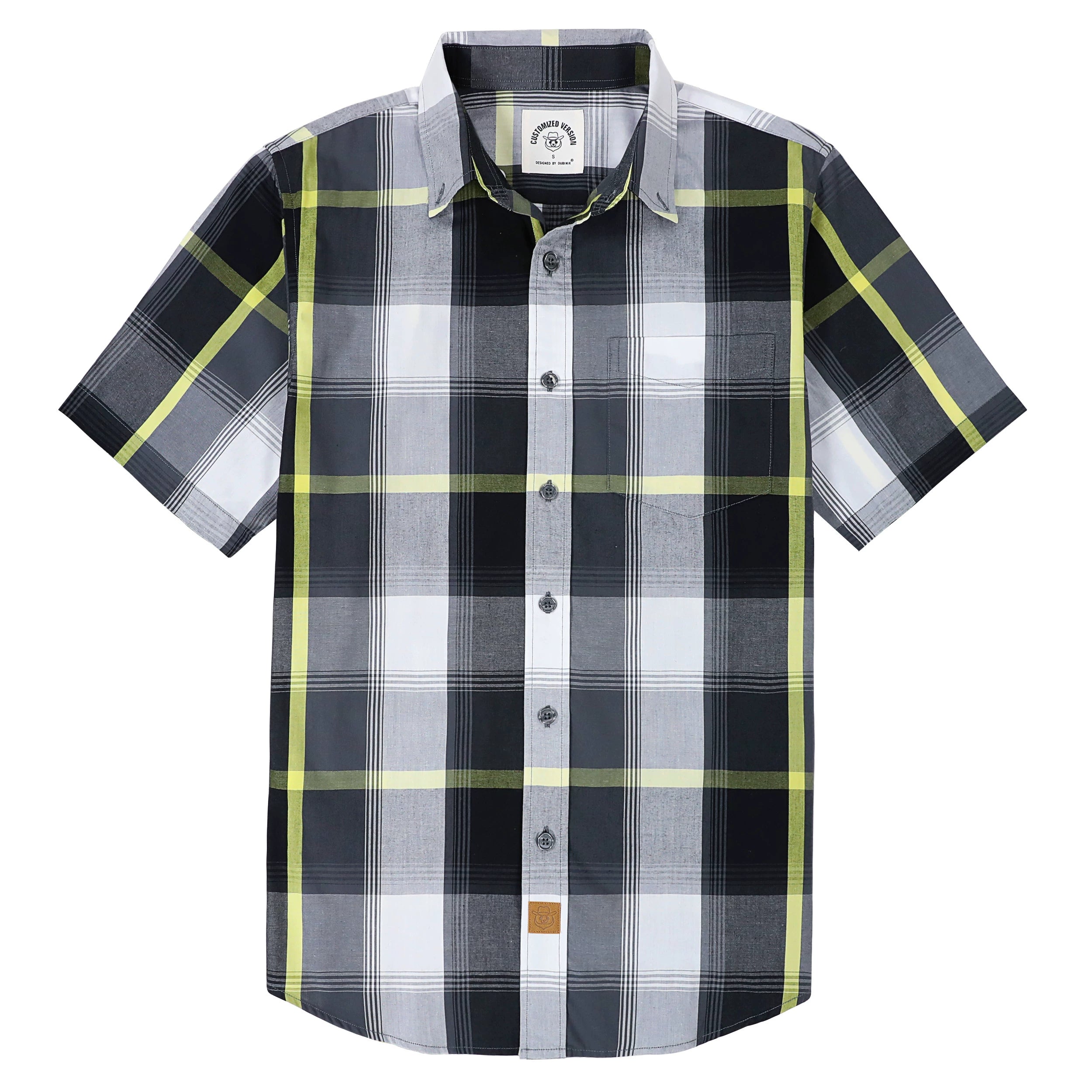 Dubinik® Mens Short Sleeve Button Down Shirts Summer Vintage Short Sleeve Button Down Men Lightweight Men's Casual Shirts#51017