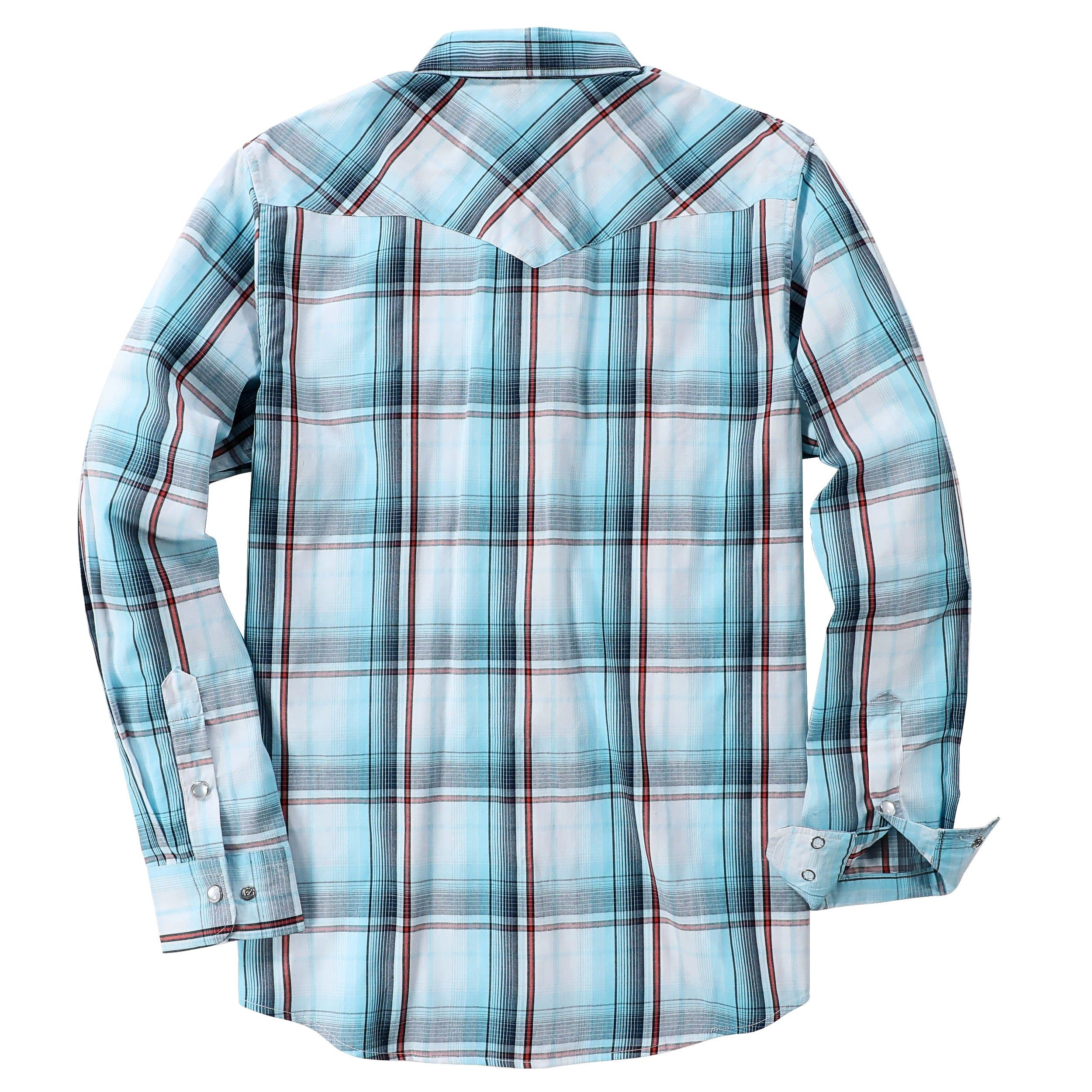 Dubinik® Pearl Snap Shirts for Men Long Sleeve Western Shirts for Men Vintage Casual Plaid Shirt Cowboy Shirts for Men#42018
