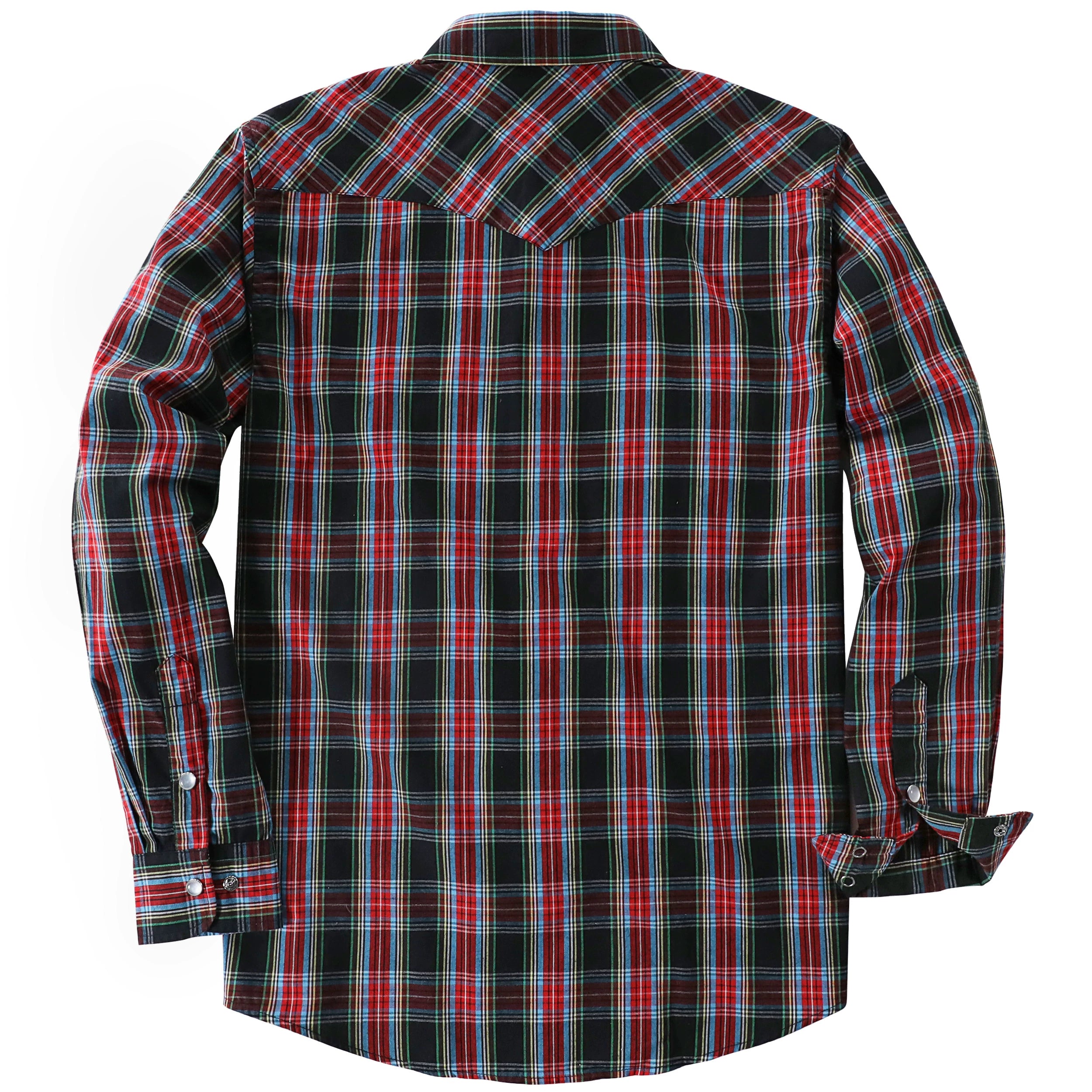 Dubinik® Pearl Snap Shirts for Men Long Sleeve Western Shirts for Men Vintage Casual Plaid Shirt Cowboy Shirts for Men#42011