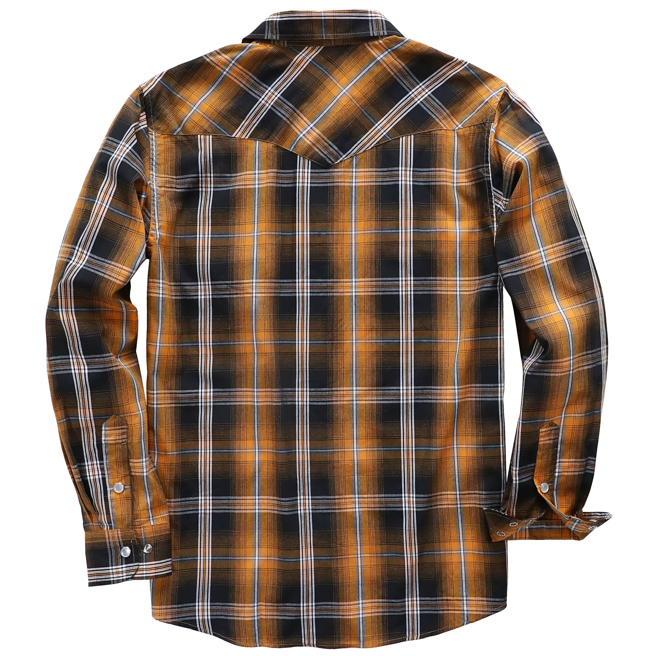 Dubinik® Pearl Snap Shirts for Men Long Sleeve Western Shirts for Men Vintage Casual Plaid Shirt Cowboy Shirts for Men#42005