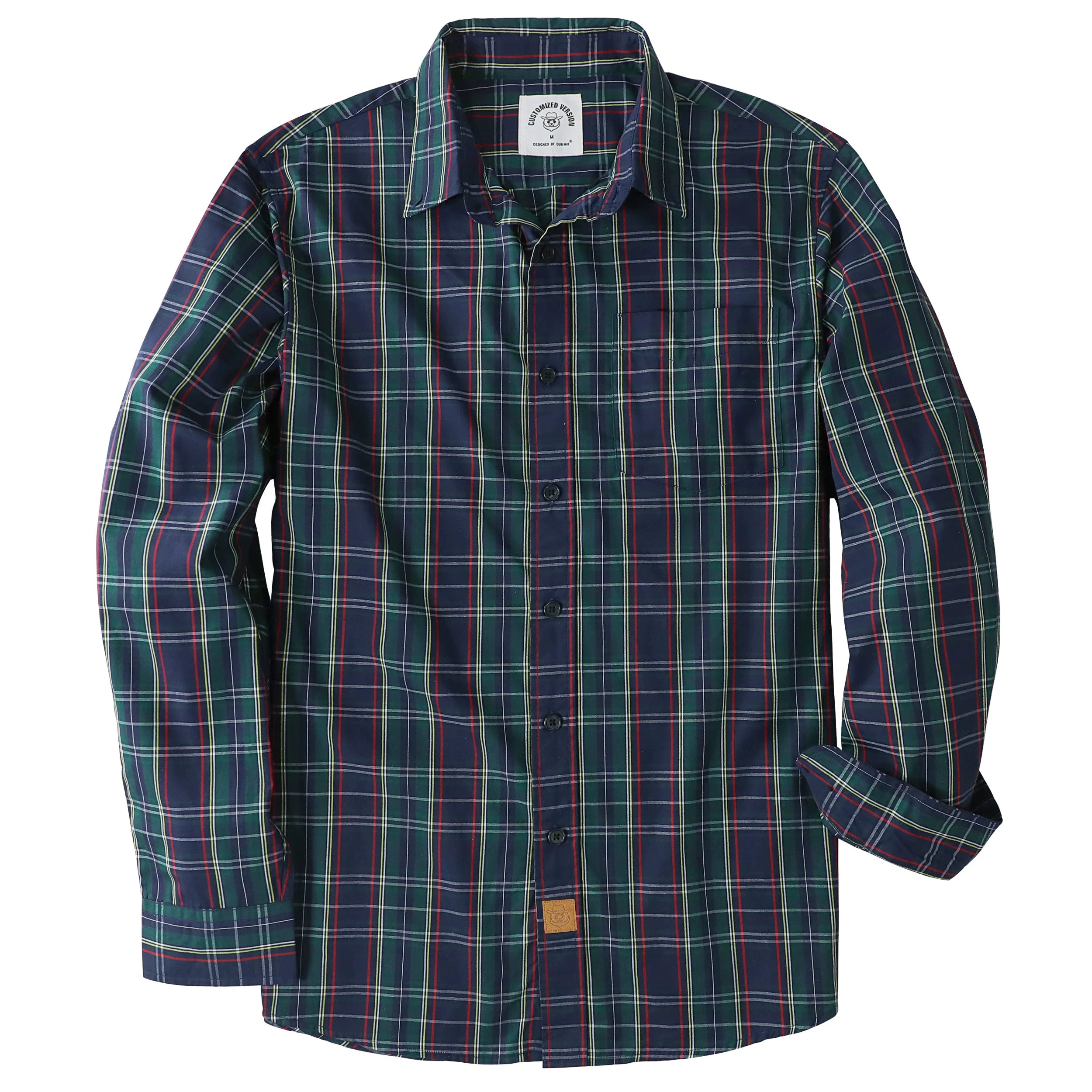 Dubinik®Mens Shirts Long Sleeve Shirts For Men Casual Button Down Vintage Plaid Pocket Soft Mens Button Up Shirts Long Sleeve#52032