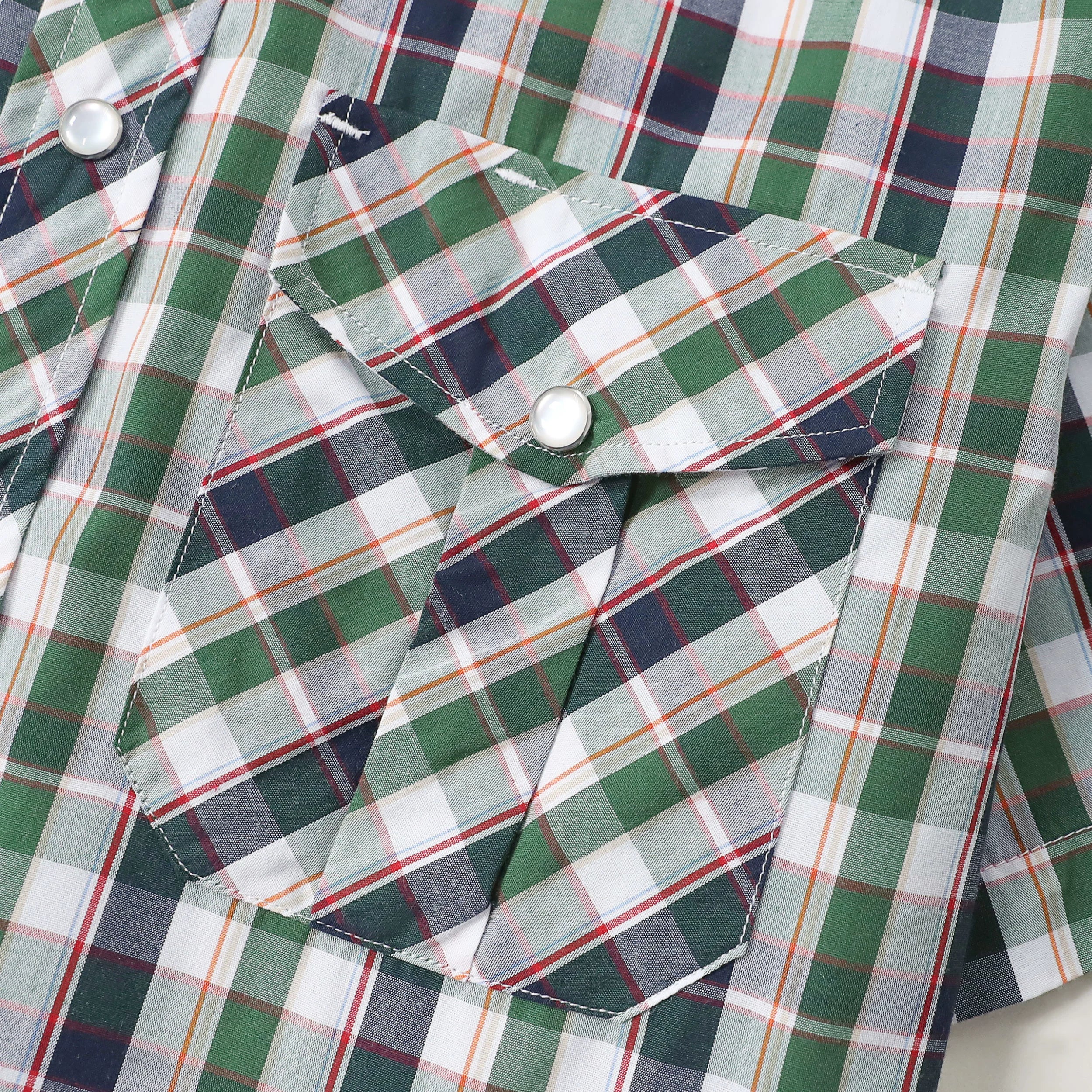 Dubinik® Western Shirts for Men Short Sleeve Plaid Pearl Snap Shirts for Men Button Up Shirt Cowboy Casual Work Shirt#41002