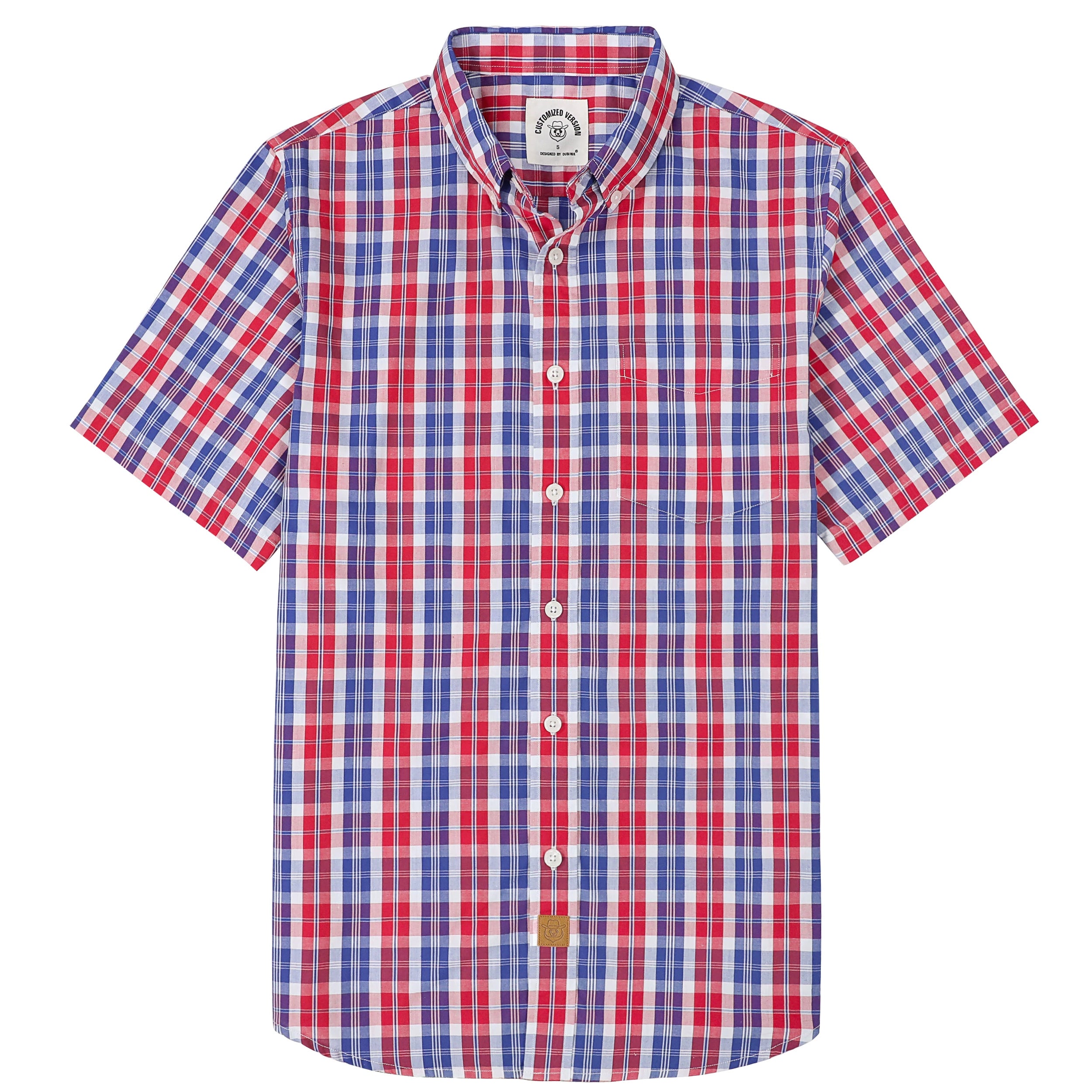 Dubinik® Mens Short Sleeve Button Down Shirts Summer Vintage Short Sleeve Button Down Men Lightweight Men's Casual Shirts#51013