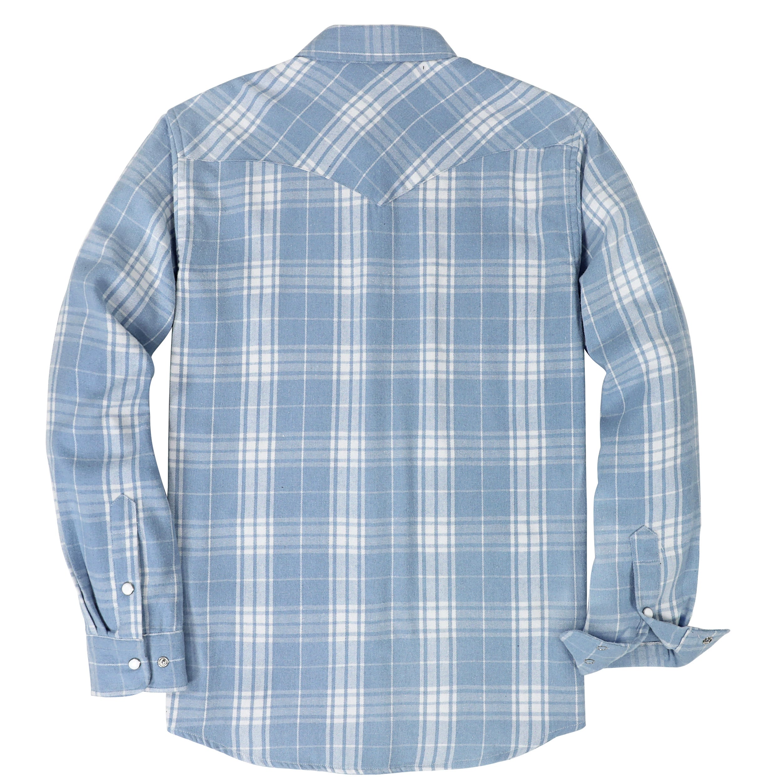 Dubinik® Flannel Shirt For Men Western Cowboy Pearl Snap Shirts For Men Long Sleeve Vintage Buttons Down Plaid Shirt #28014