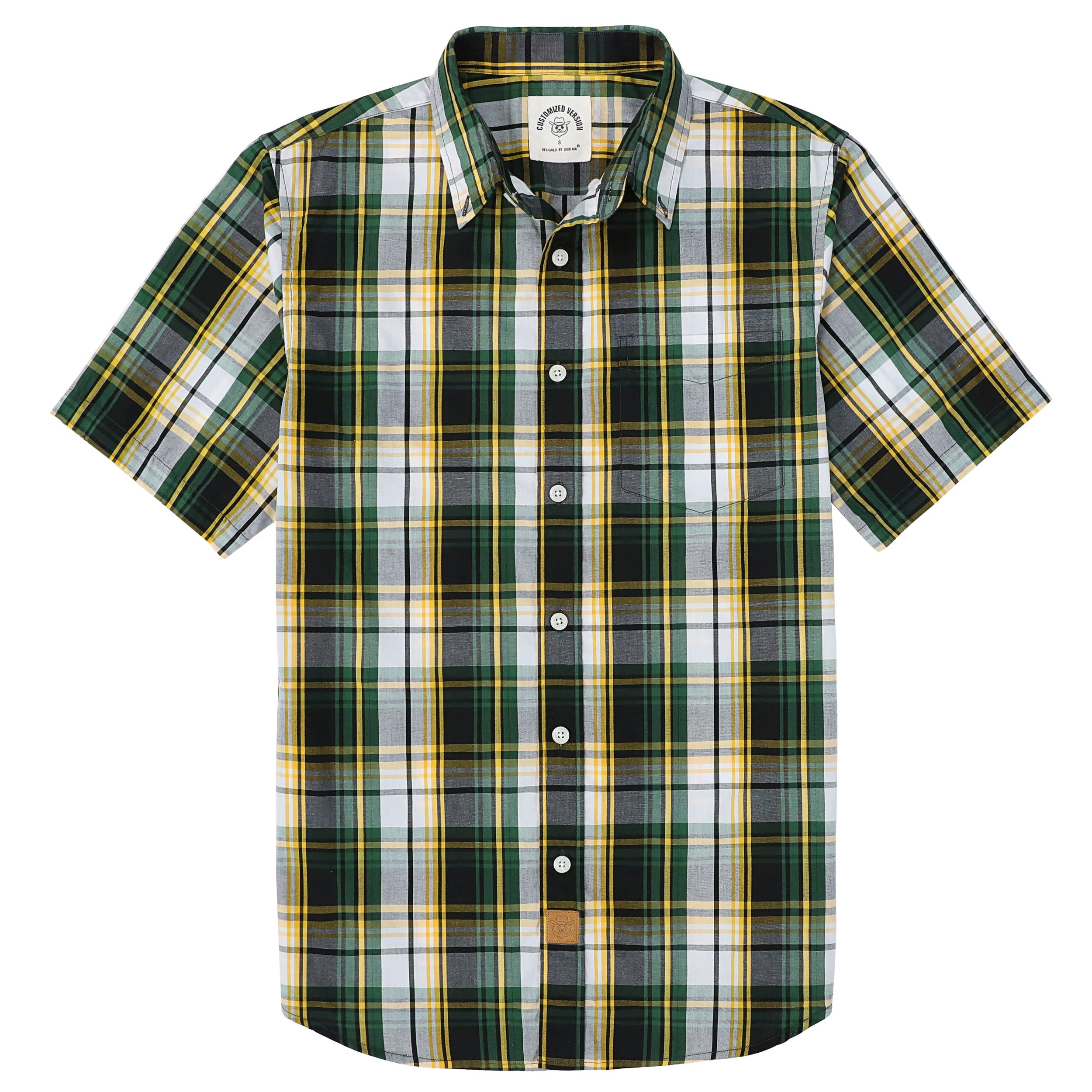 Dubinik® Mens Short Sleeve Button Down Shirts Summer Vintage Short Sleeve Button Down Men Lightweight Men's Casual Shirts#51004