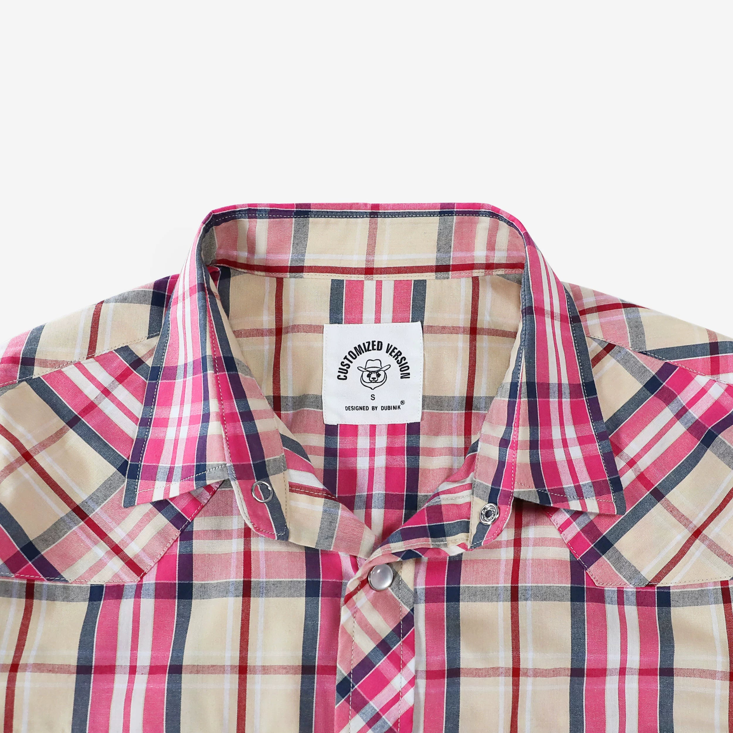 Dubinik® Pearl Snap Shirts for Men Long Sleeve Western Shirts for Men Vintage Casual Plaid Shirt Cowboy Shirts for Men#42023