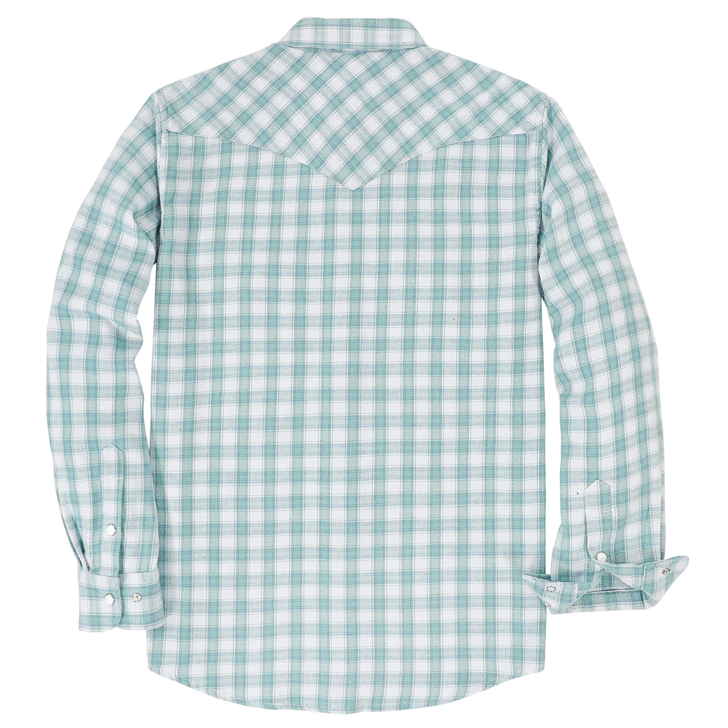 Dubinik® Flannel Shirt For Men Western Cowboy Pearl Snap Shirts For Men Long Sleeve Vintage Buttons Down Plaid Shirt #28007