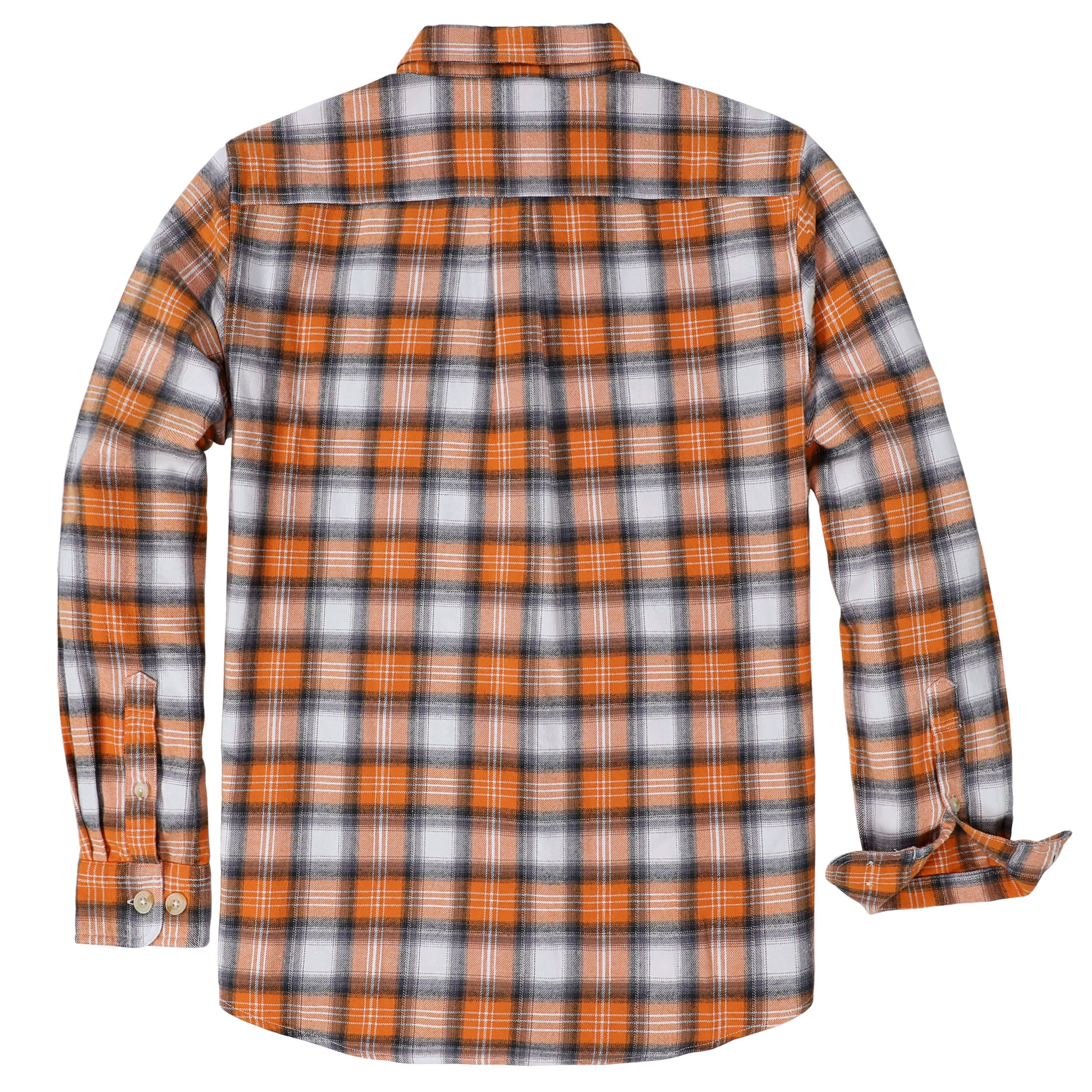 Dubinik® Mens Long Sleeve Midweight Flannel Shirt Warm Casual Soft Cotton Button Down Plaid Shirt #3418