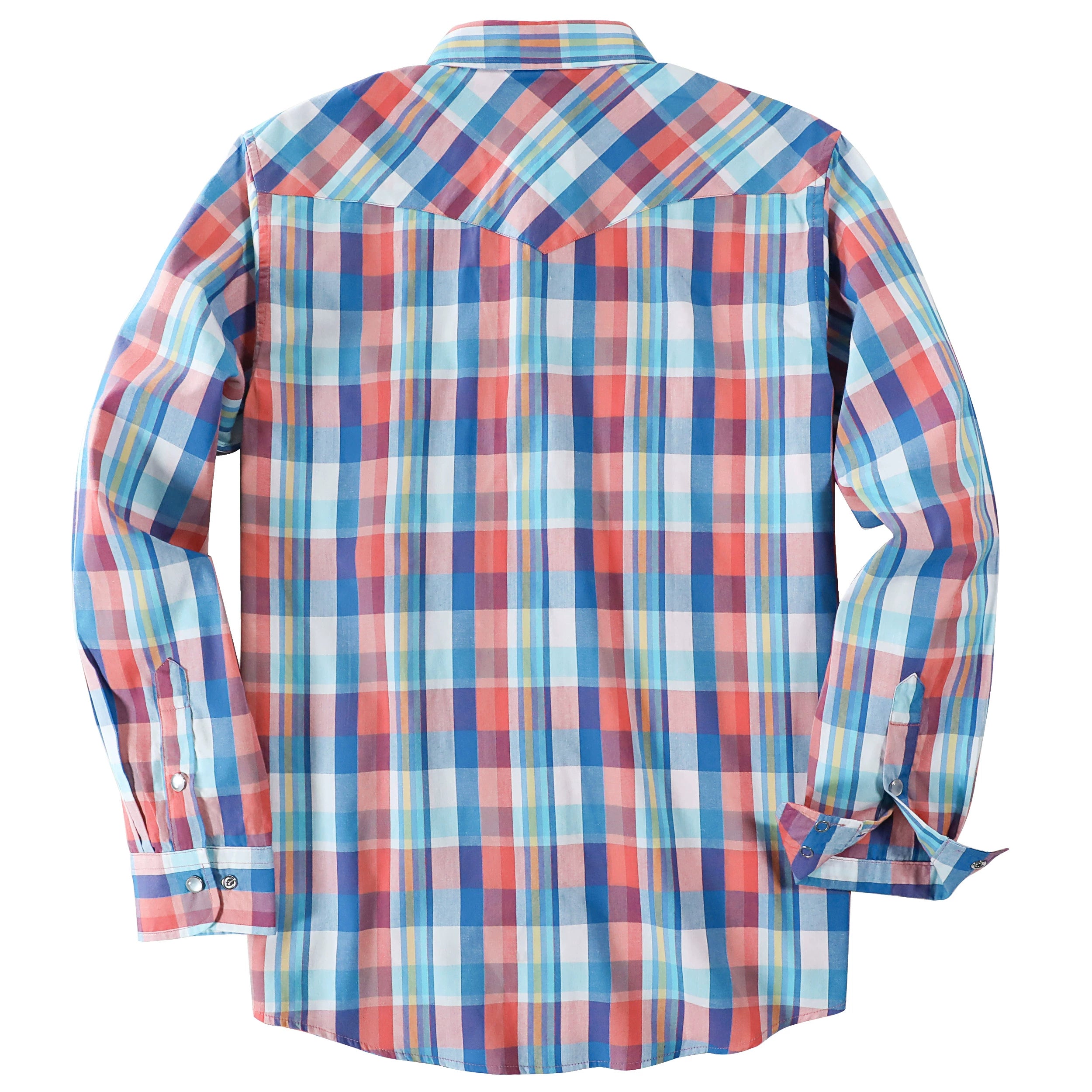 Dubinik® Pearl Snap Shirts for Men Long Sleeve Western Shirts for Men Vintage Casual Plaid Shirt Cowboy Shirts for Men#42021