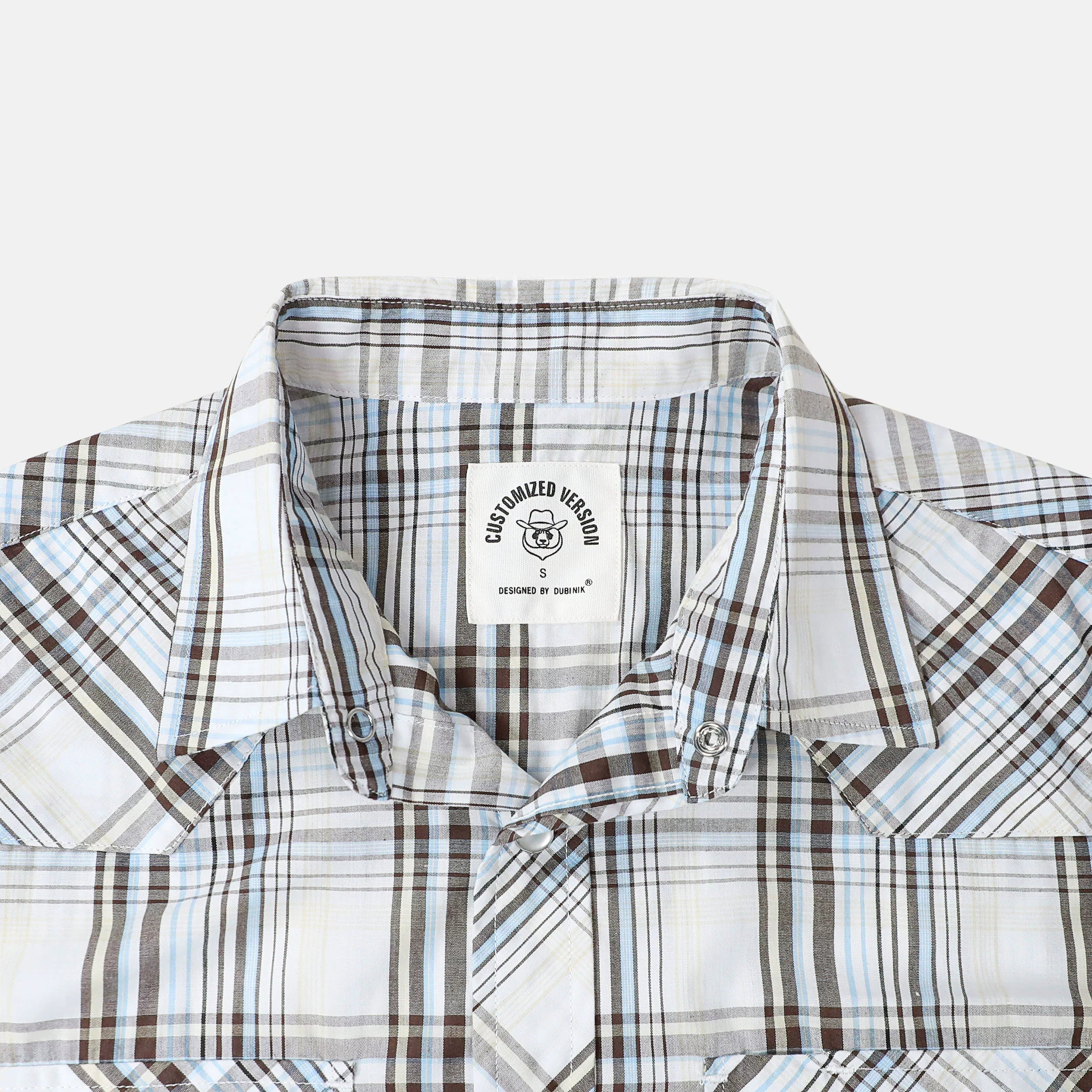 Dubinik® Pearl Snap Shirts for Men Long Sleeve Western Shirts for Men Vintage Casual Plaid Shirt Cowboy Shirts for Men#42007