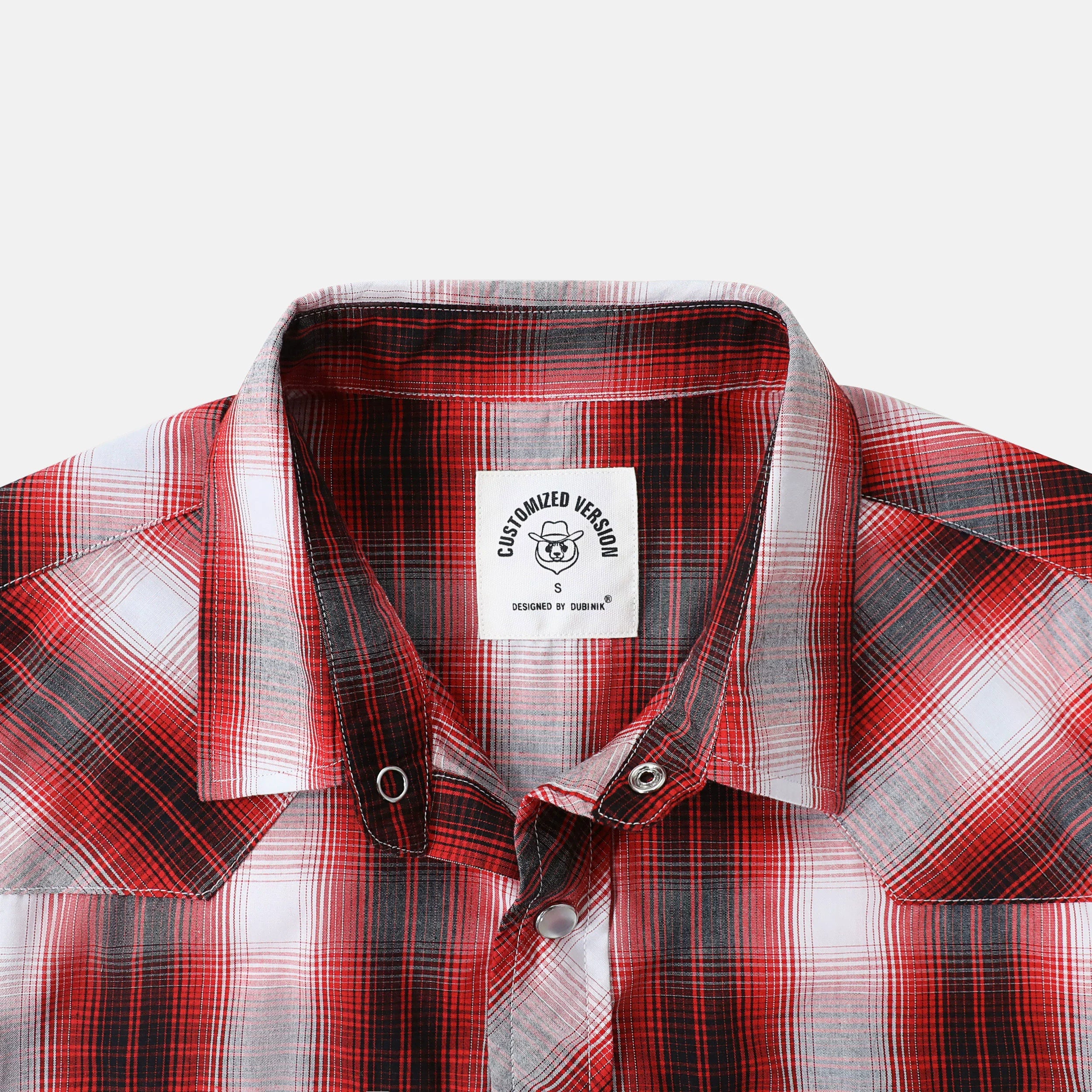 Dubinik® Pearl Snap Shirts for Men Long Sleeve Western Shirts for Men Vintage Casual Plaid Shirt Cowboy Shirts for Men#42028