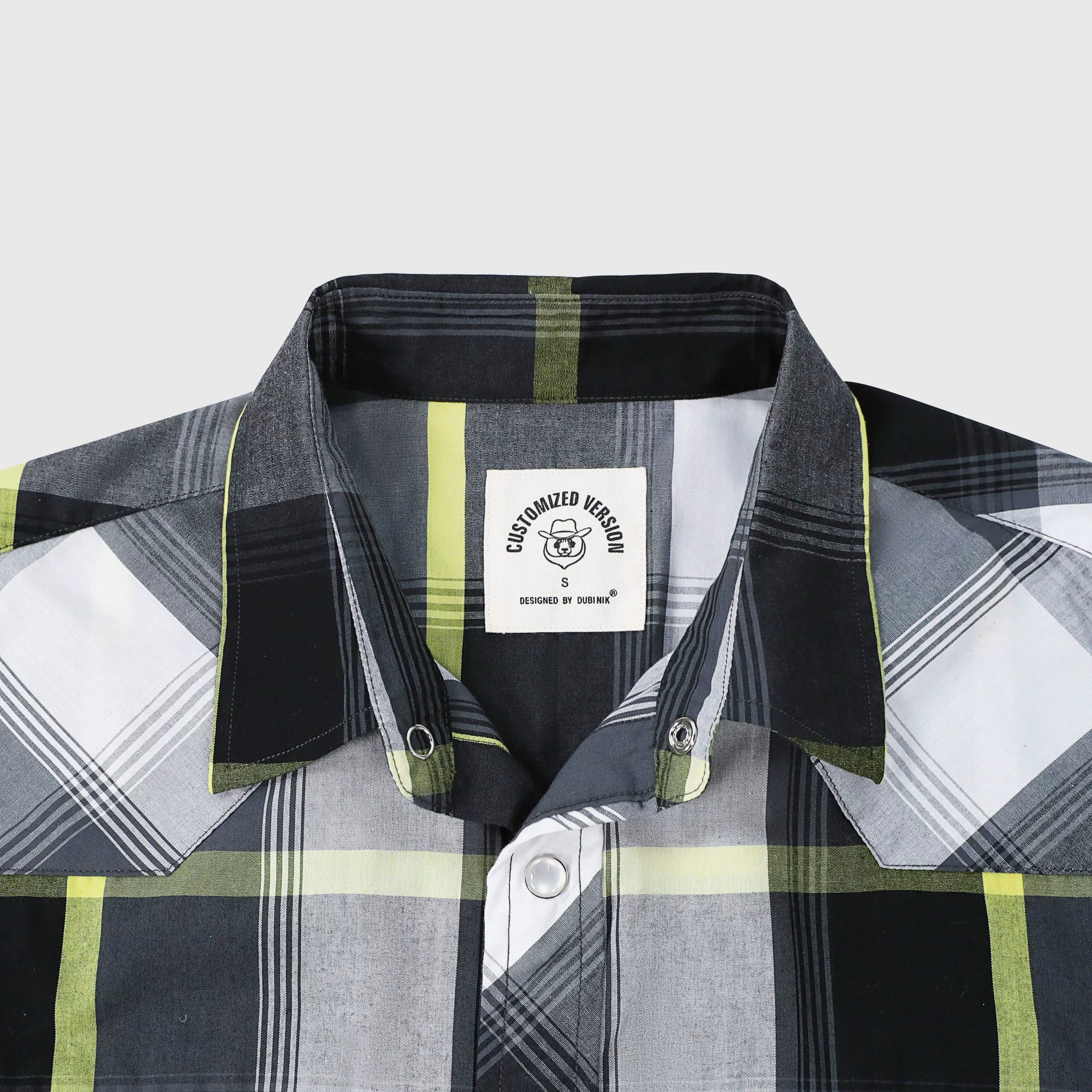 Dubinik® Pearl Snap Shirts for Men Long Sleeve Western Shirts for Men Vintage Casual Plaid Shirt Cowboy Shirts for Men#42017