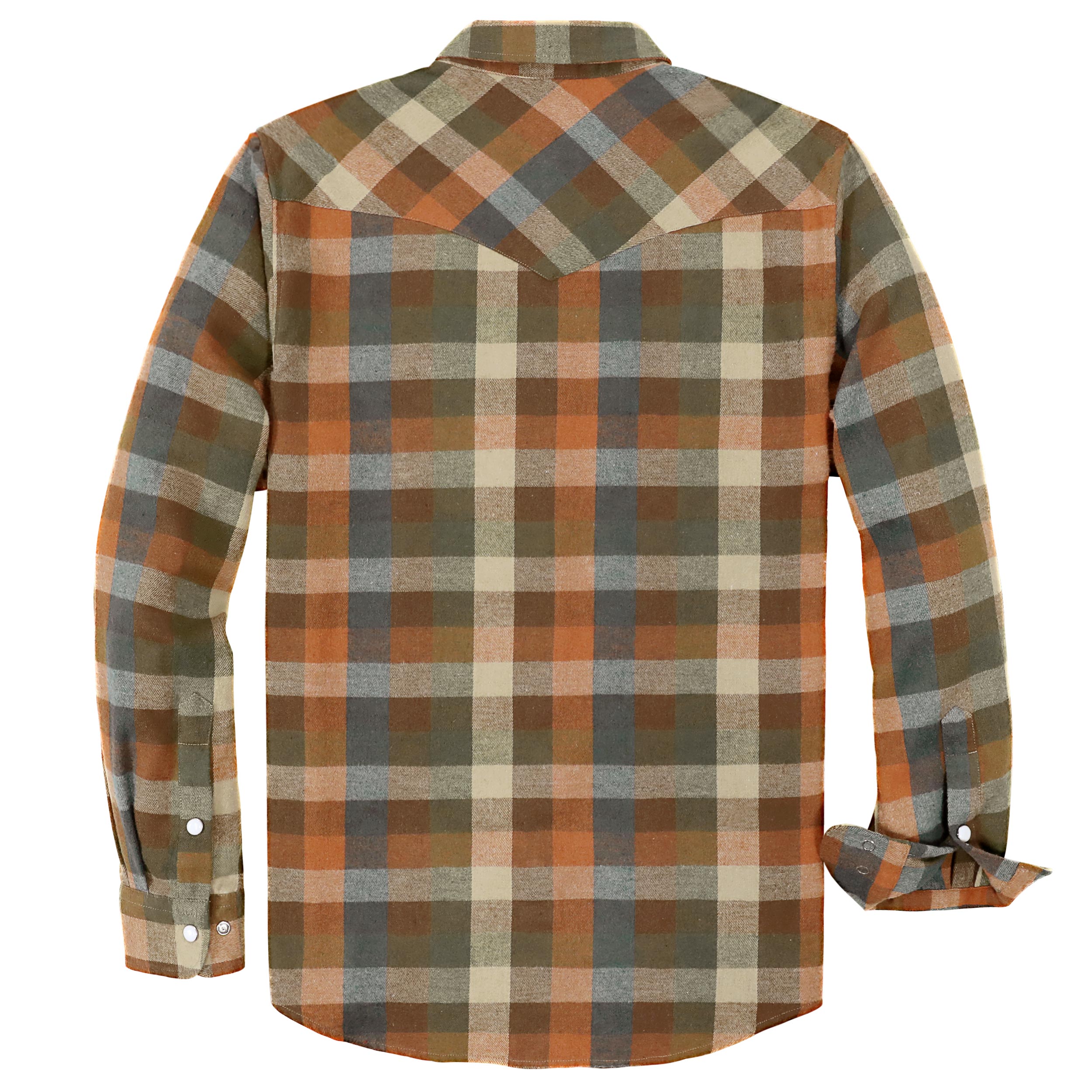 Dubinik® Flannel Shirt For Men Western Cowboy Pearl Snap Shirts For Men Long Sleeve Vintage Buttons Down Plaid Shirt #28702