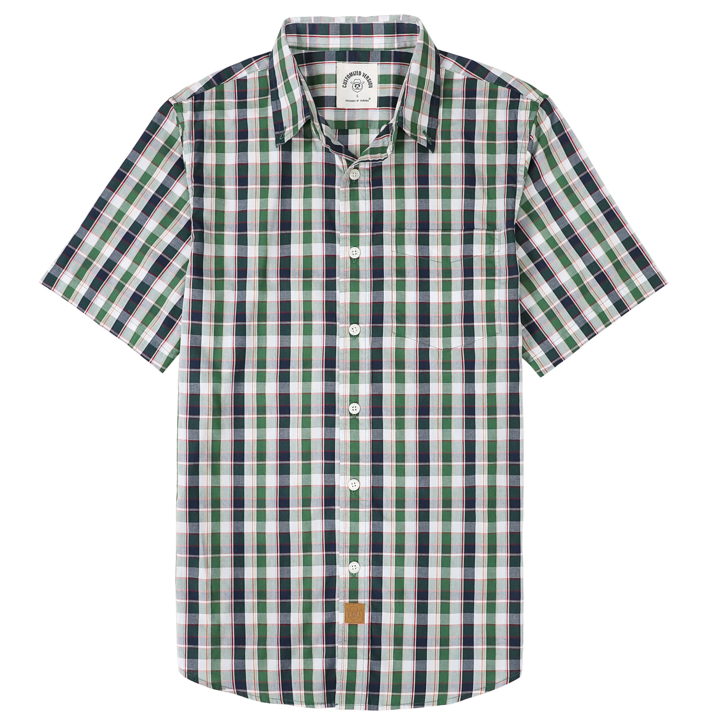 Dubinik® Mens Short Sleeve Button Down Shirts Summer Vintage Short Sleeve Button Down Men Lightweight Men's Casual Shirts#51002
