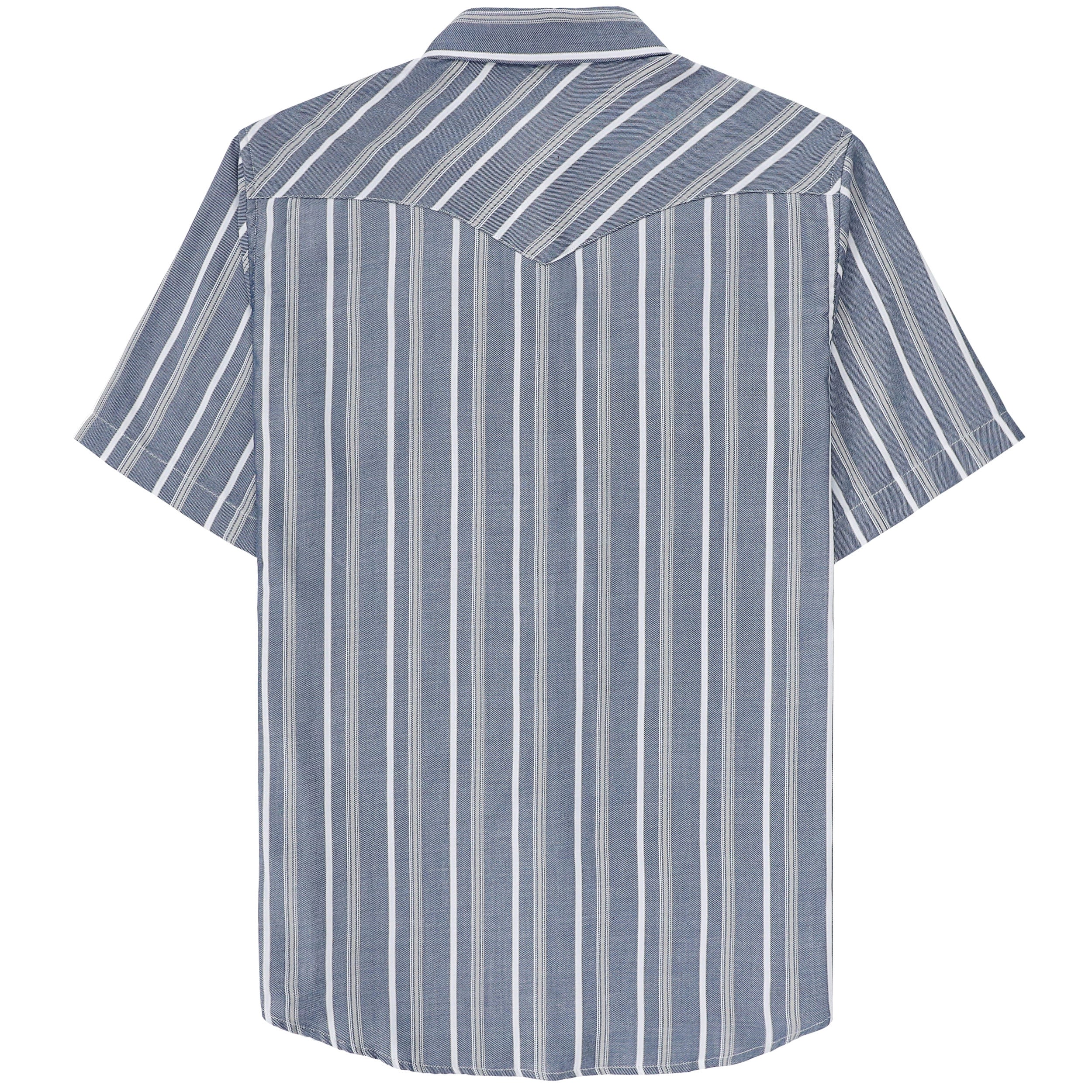 Dubinik®Bamboo Fiber Mens Shirts Short Sleeve Plaid Shirt Men Western Cowboy Pearl Snap Vintage Casual Plaid Shirt #29504