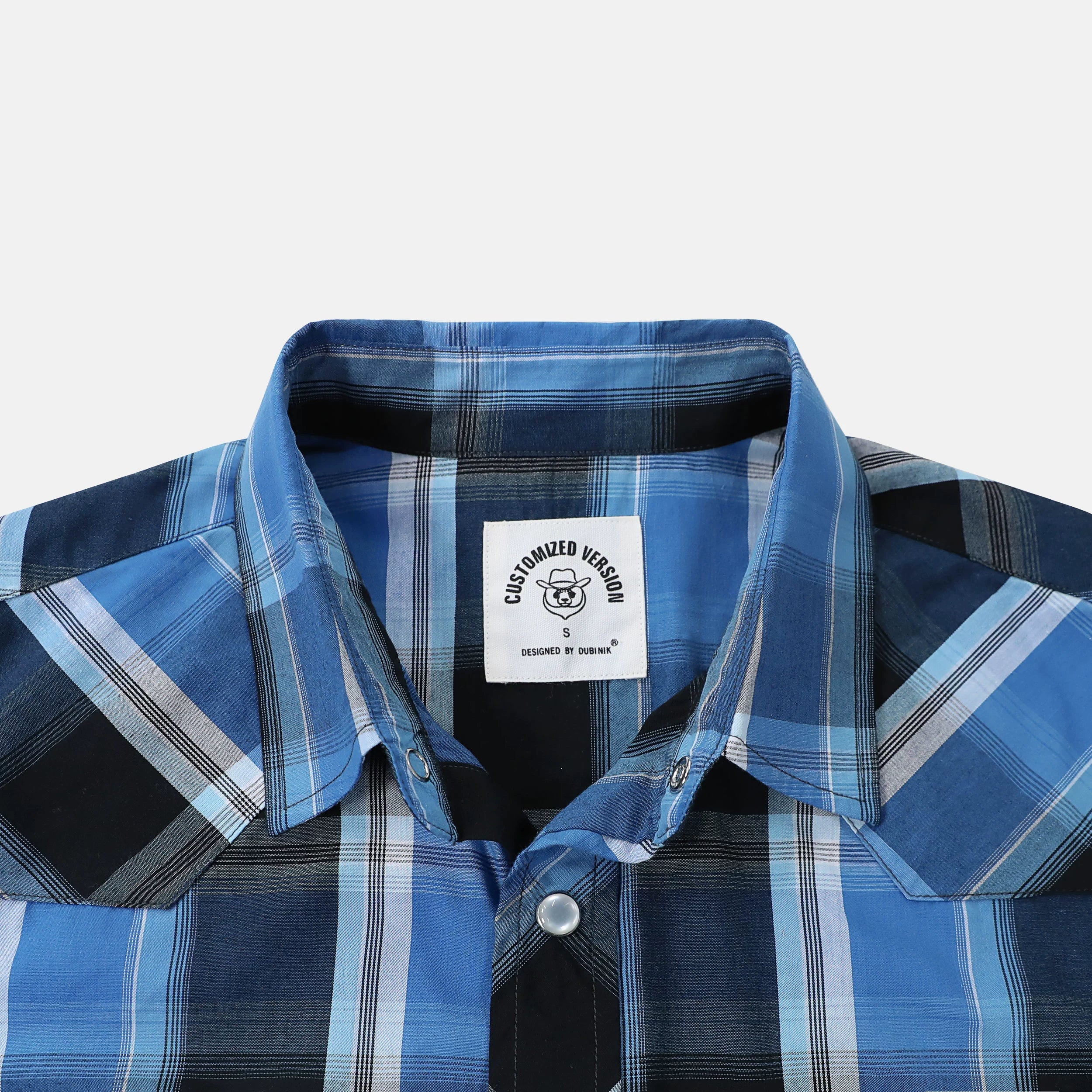 Dubinik® Western Shirts for Men Short Sleeve Plaid Pearl Snap Shirts for Men Button Up Shirt Cowboy Casual Work Shirt#41019