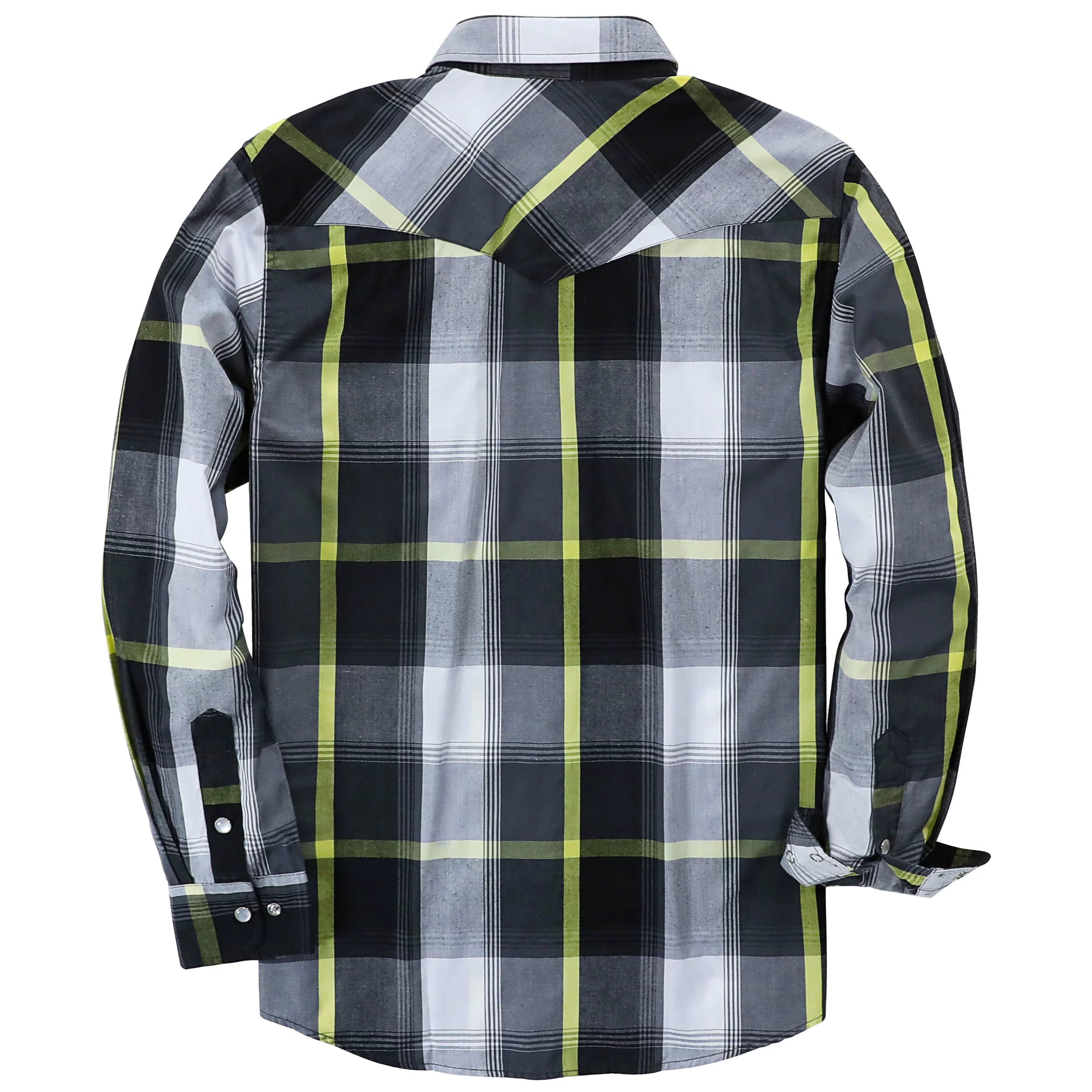 Dubinik® Pearl Snap Shirts for Men Long Sleeve Western Shirts for Men Vintage Casual Plaid Shirt Cowboy Shirts for Men#42017