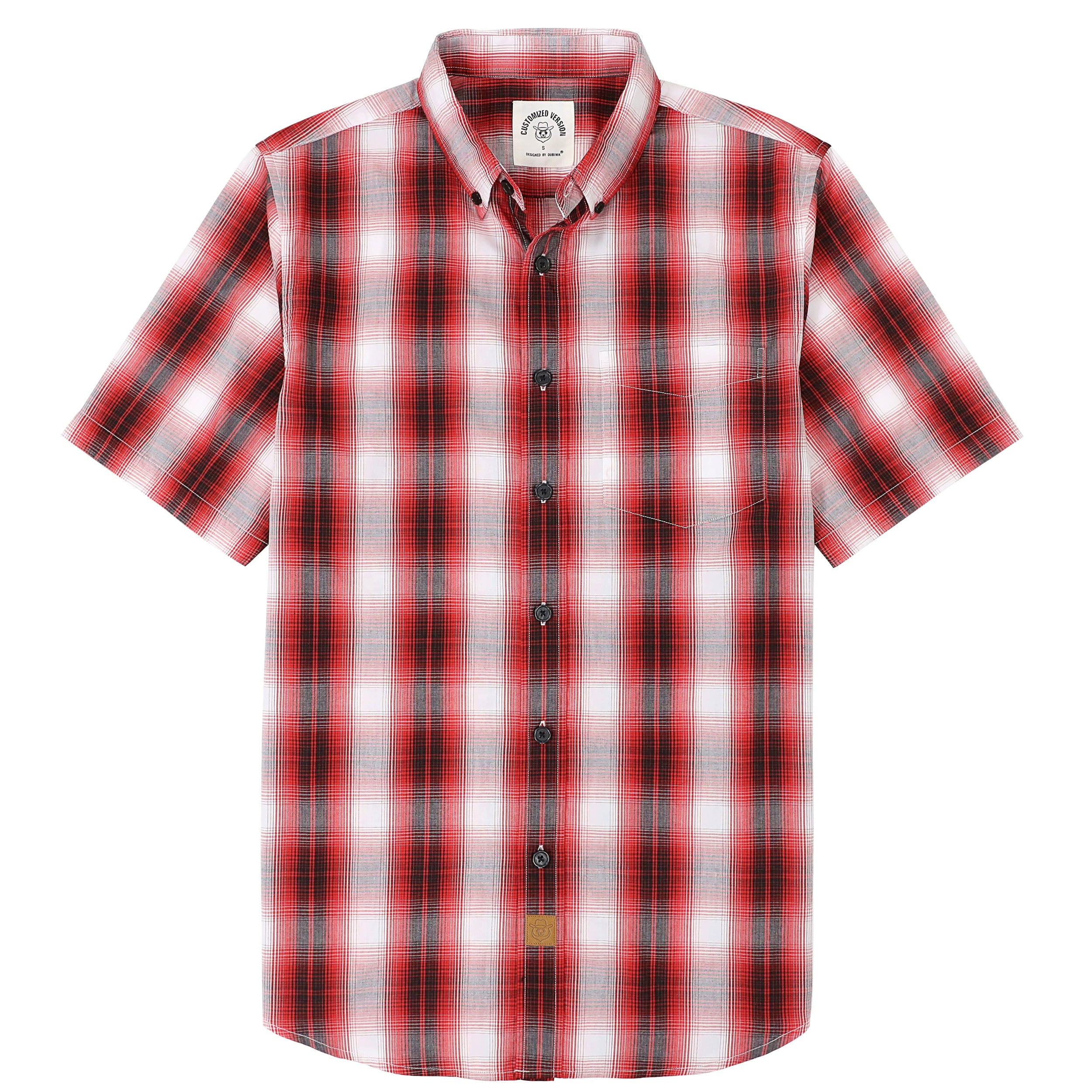 Dubinik® Mens Short Sleeve Button Down Shirts Summer Vintage Short Sleeve Button Down Men Lightweight Men's Casual Shirts#51028