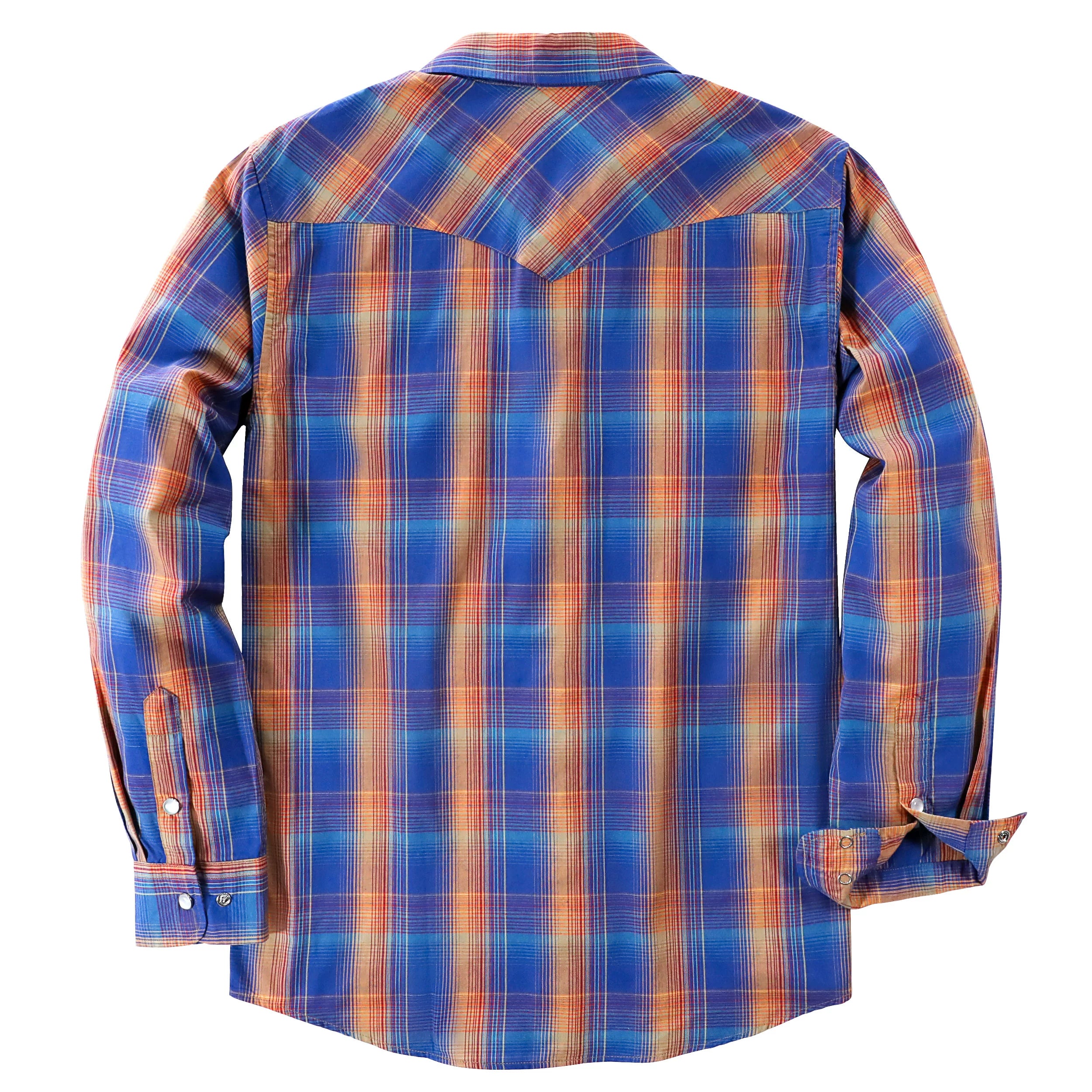 Dubinik® Pearl Snap Shirts for Men Long Sleeve Western Shirts for Men Vintage Casual Plaid Shirt Cowboy Shirts for Men#42031