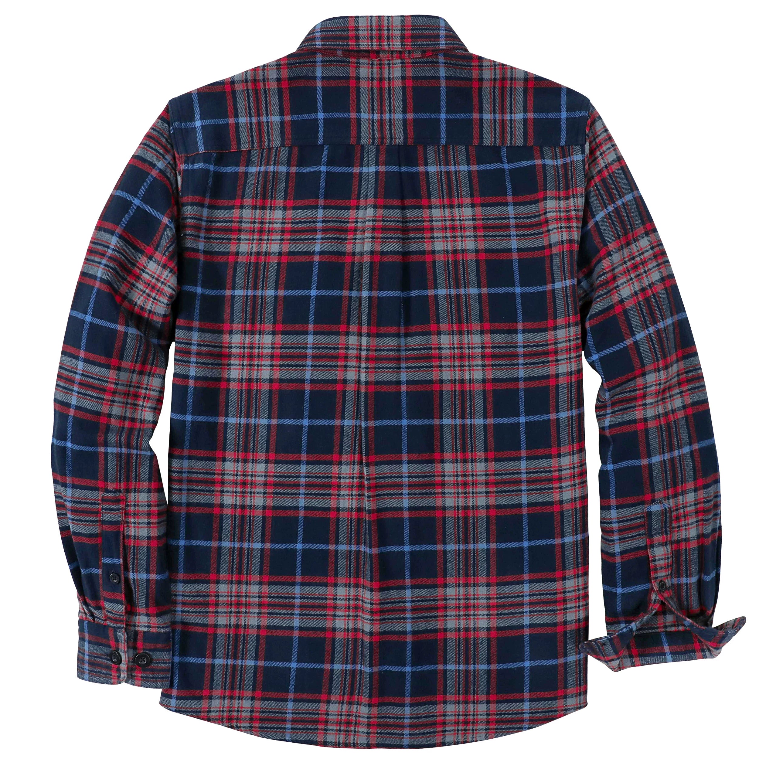 Dubinik®Mens Flannel Shirts Long Sleeve Flannel Shirt For Men Warm Casual Soft Cotton Button Down Plaid Mens Flannel Shirt #3414