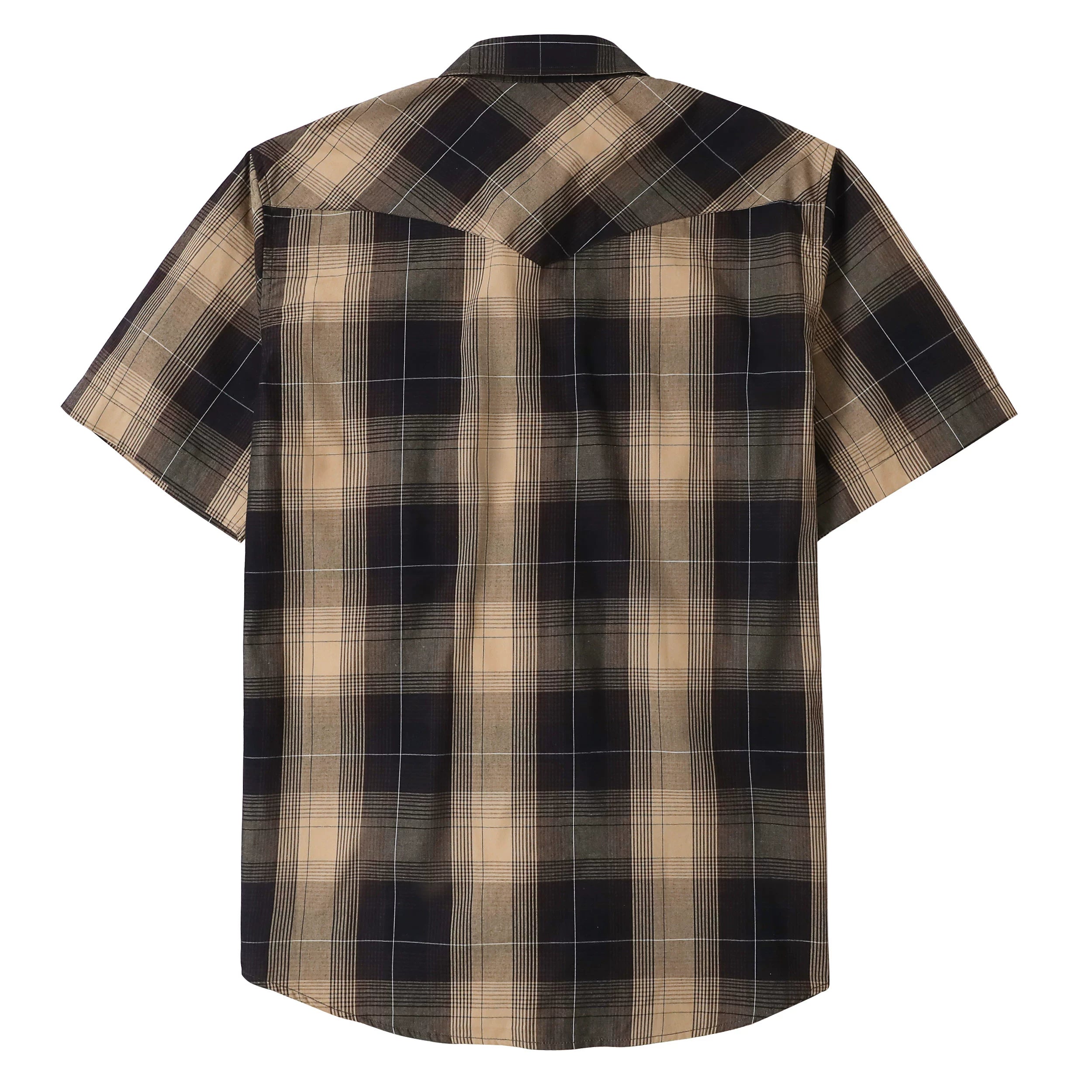 Dubinik® Western Shirts for Men Short Sleeve Plaid Pearl Snap Shirts for Men Button Up Shirt Cowboy Casual Work Shirt#41027
