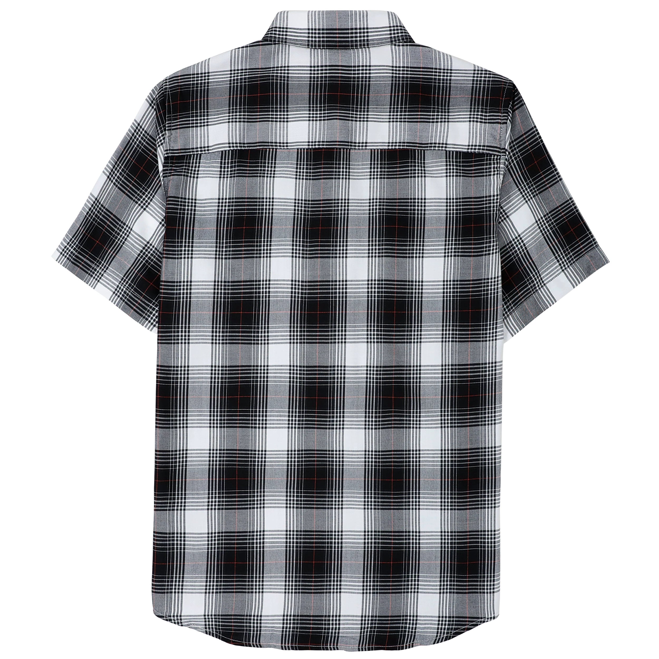 Dubinik® Bamboo Viscose Mens Short Sleeve Button Down Pockets Shirts#39011