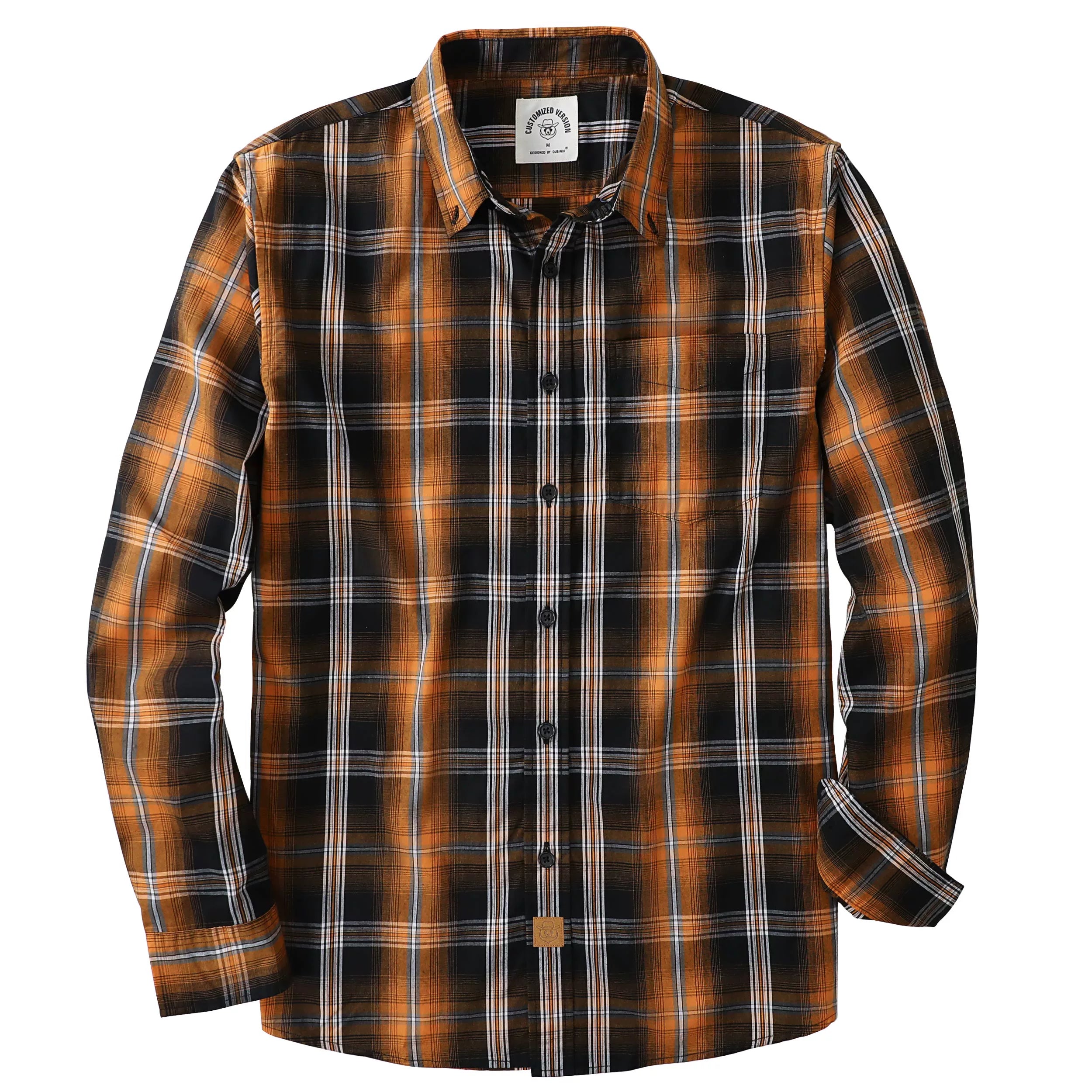 Dubinik®Mens Shirts Long Sleeve Shirts For Men Casual Button Down Vintage Plaid Pocket Soft Mens Button Up Shirts Long Sleeve#52005