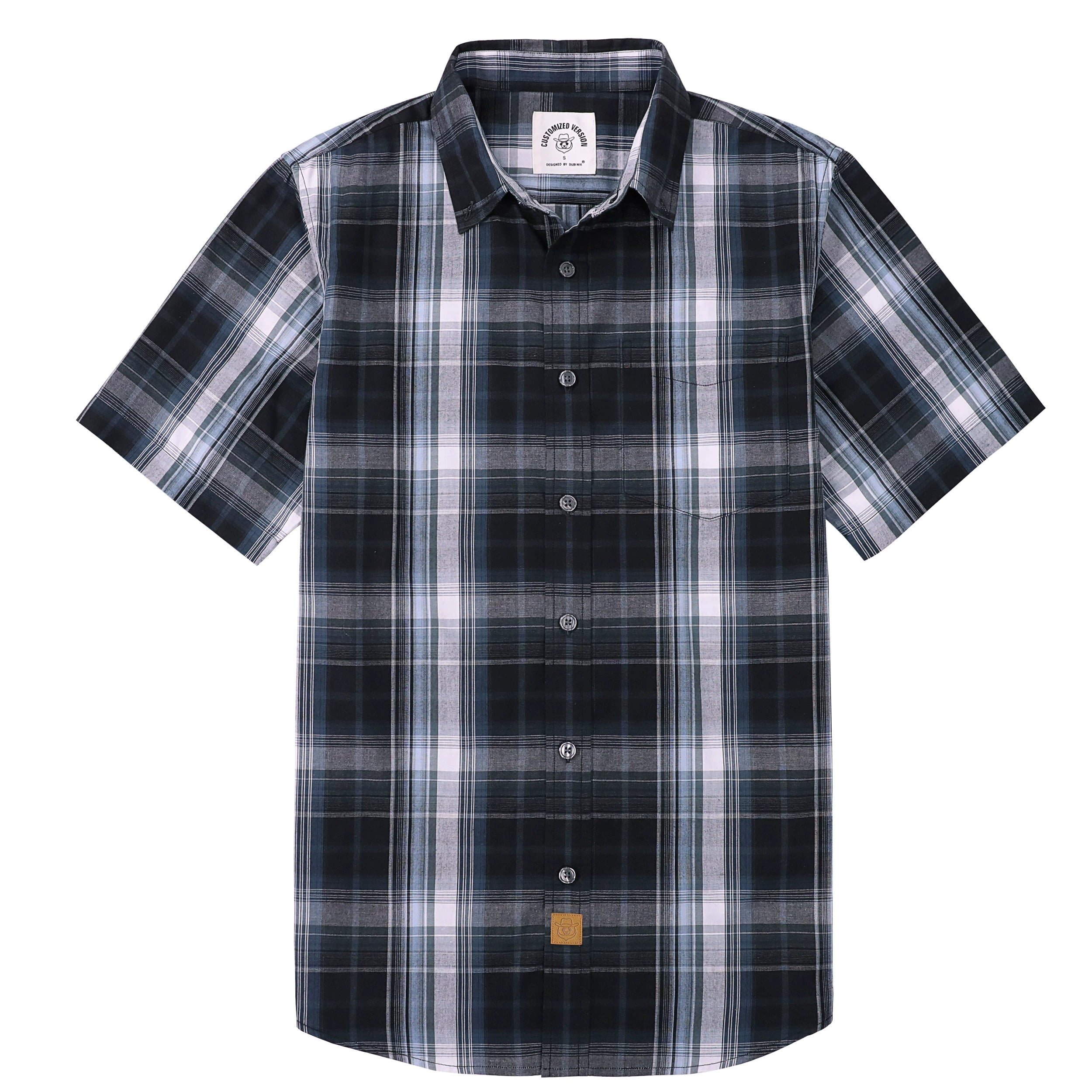 Dubinik® Mens Short Sleeve Button Down Shirts Summer Vintage Short Sleeve Button Down Men Lightweight Men's Casual Shirts#51024